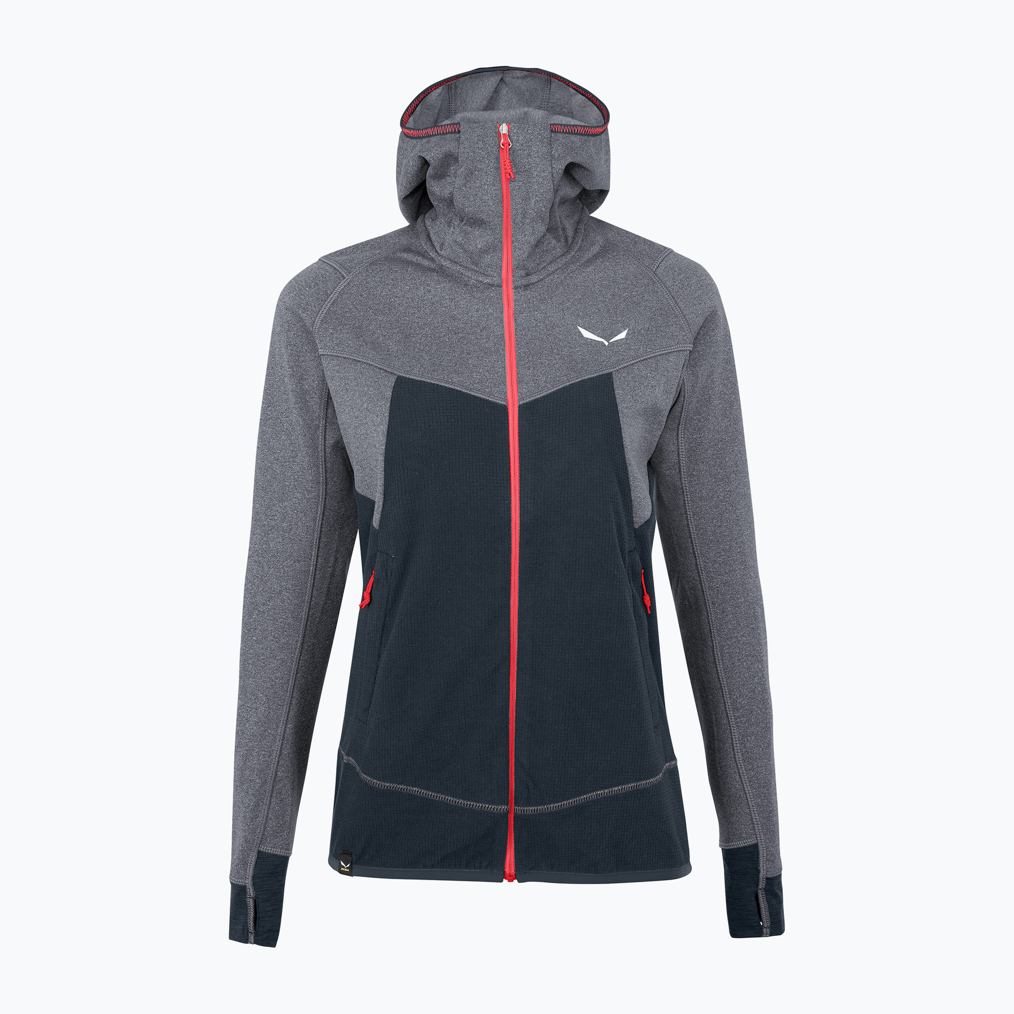 Bluza trekkingowa damska Salewa Puez Hybrid PL FZ Hoody navy blazer melange/fluo coral | WYSYŁKA W 24H | 30 DNI NA ZWROT