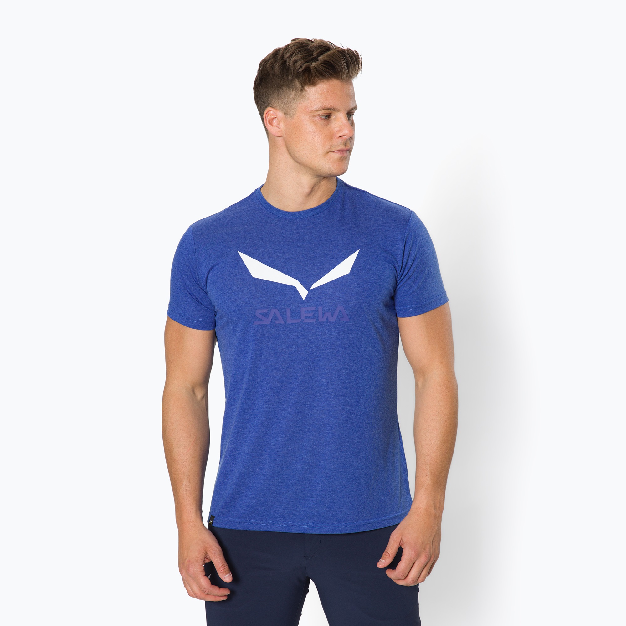 Koszulka trekkingowa męska Salewa Solidlogo Dry electric melange | WYSYŁKA W 24H | 30 DNI NA ZWROT