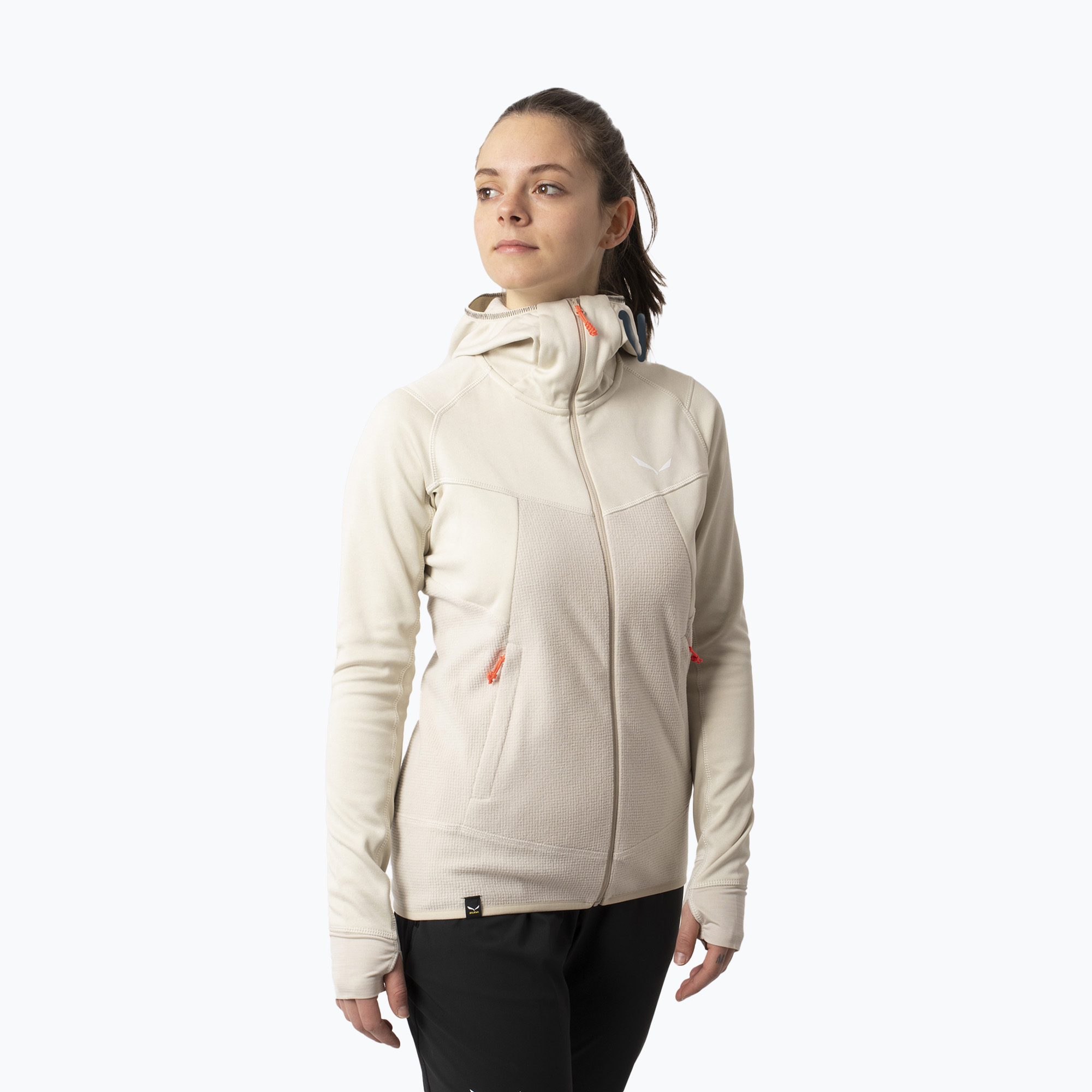 Bluza trekkingowa damska Salewa Puez Hybrid PL FZ Hoody oatmeal melange | WYSYŁKA W 24H | 30 DNI NA ZWROT