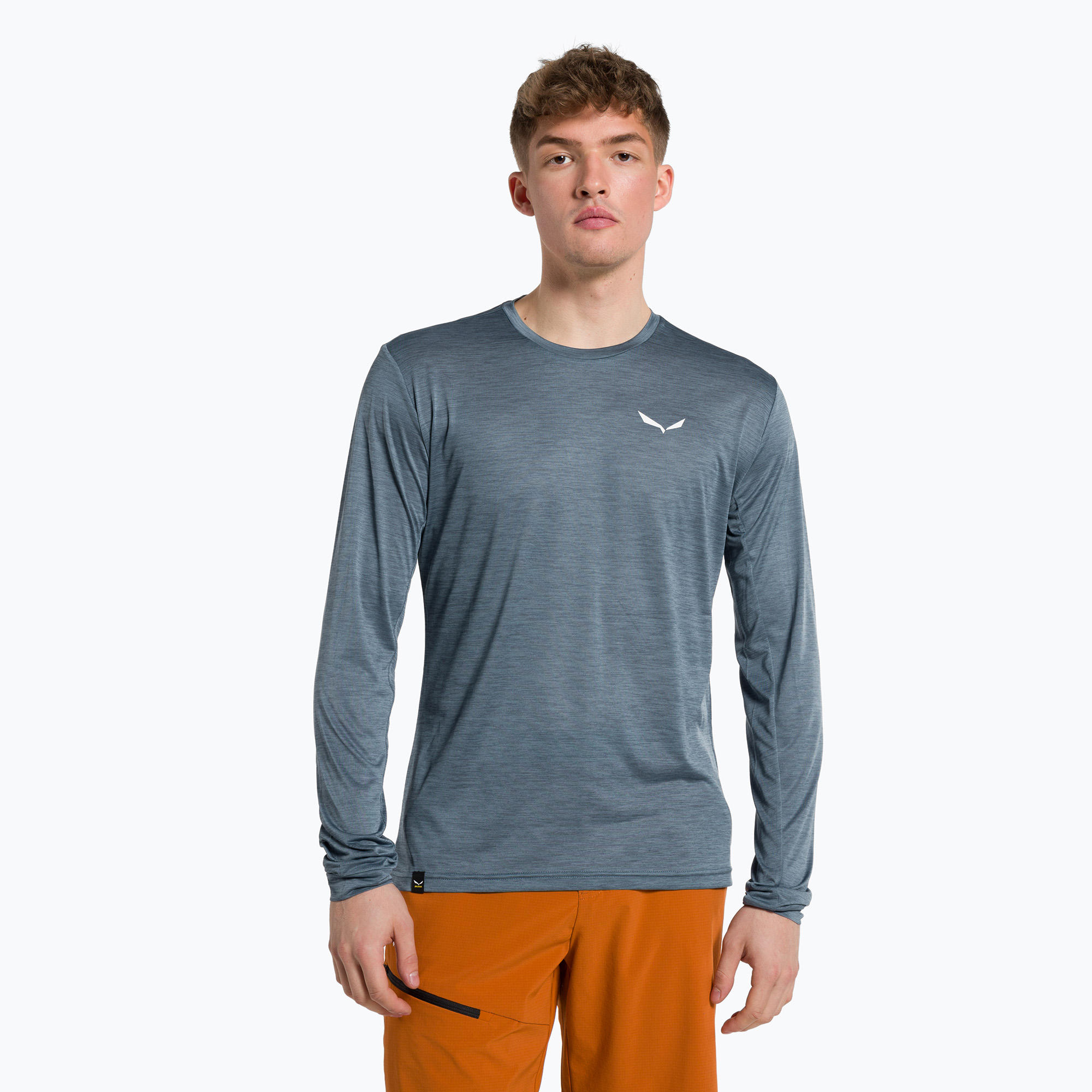 Longsleeve trekkingowy męski Salewa Puez Melange Dry java blue melange | WYSYŁKA W 24H | 30 DNI NA ZWROT