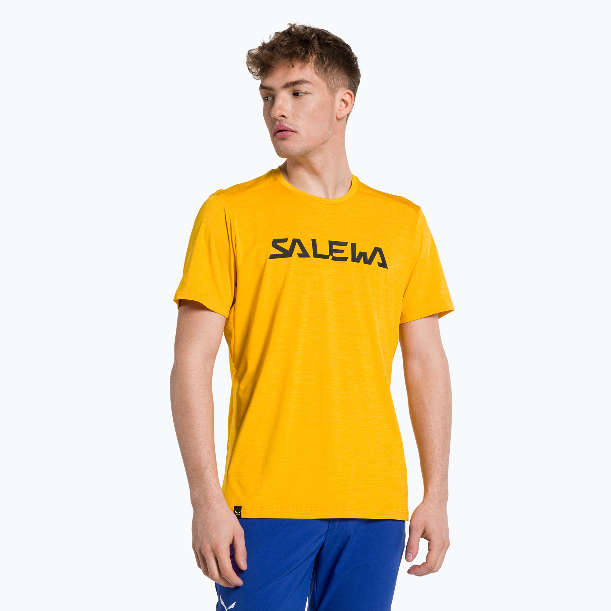 Koszulka trekkingowa męska Salewa Puez Hybrid 2 Dry gold melange | WYSYŁKA W 24H | 30 DNI NA ZWROT