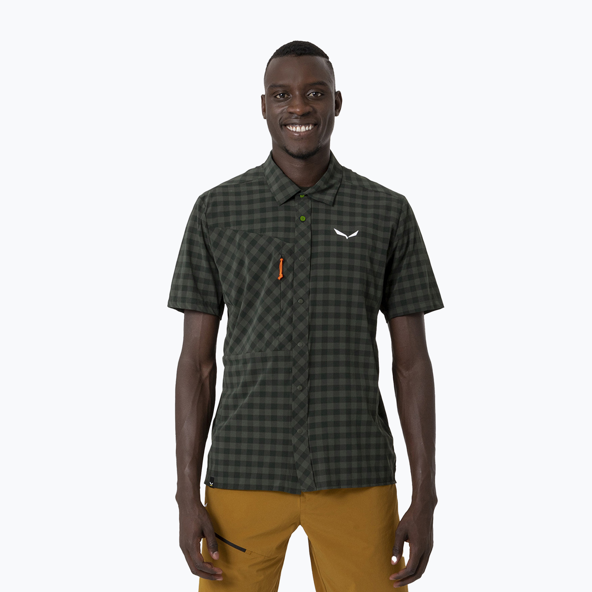 Koszula męska Salewa Puez Dry S/S dark olive 