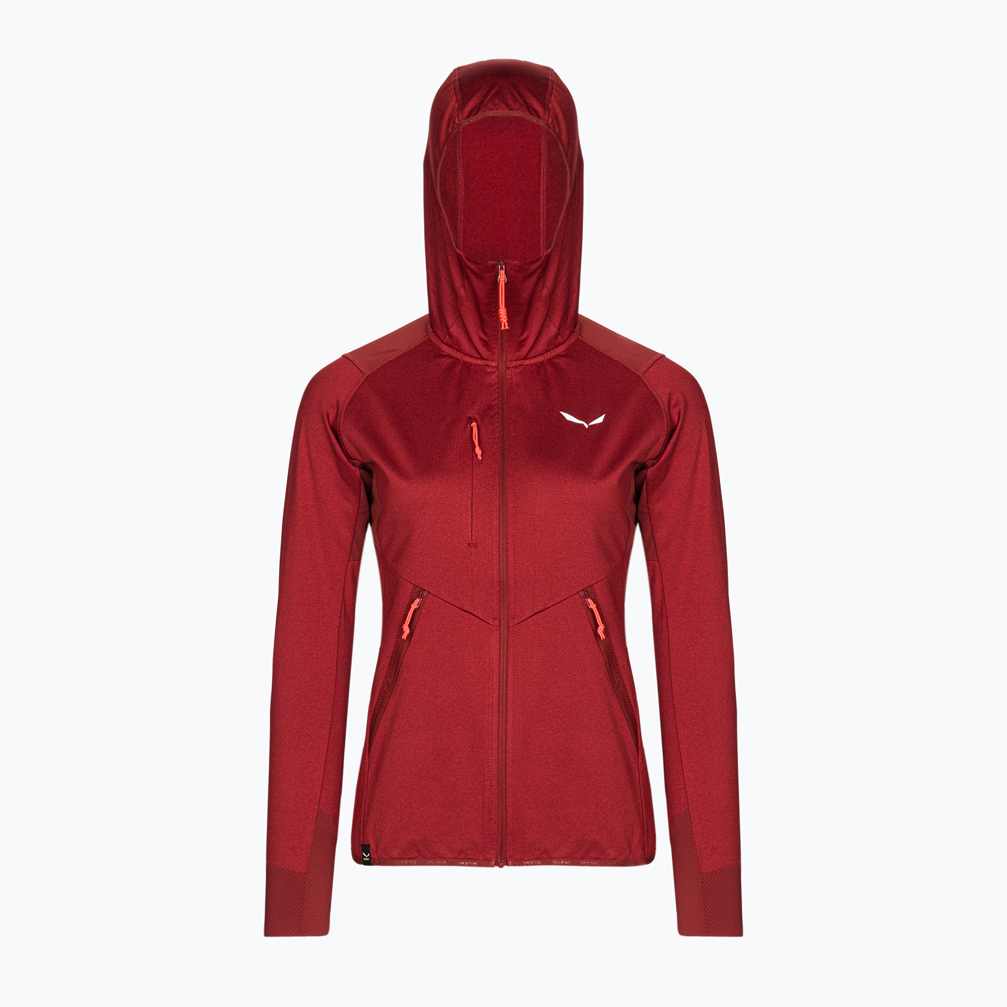 Bluza trekkingowa damska Salewa Agner Hybrid PL/DST FZ Hoody syrah melange | WYSYŁKA W 24H | 30 DNI NA ZWROT