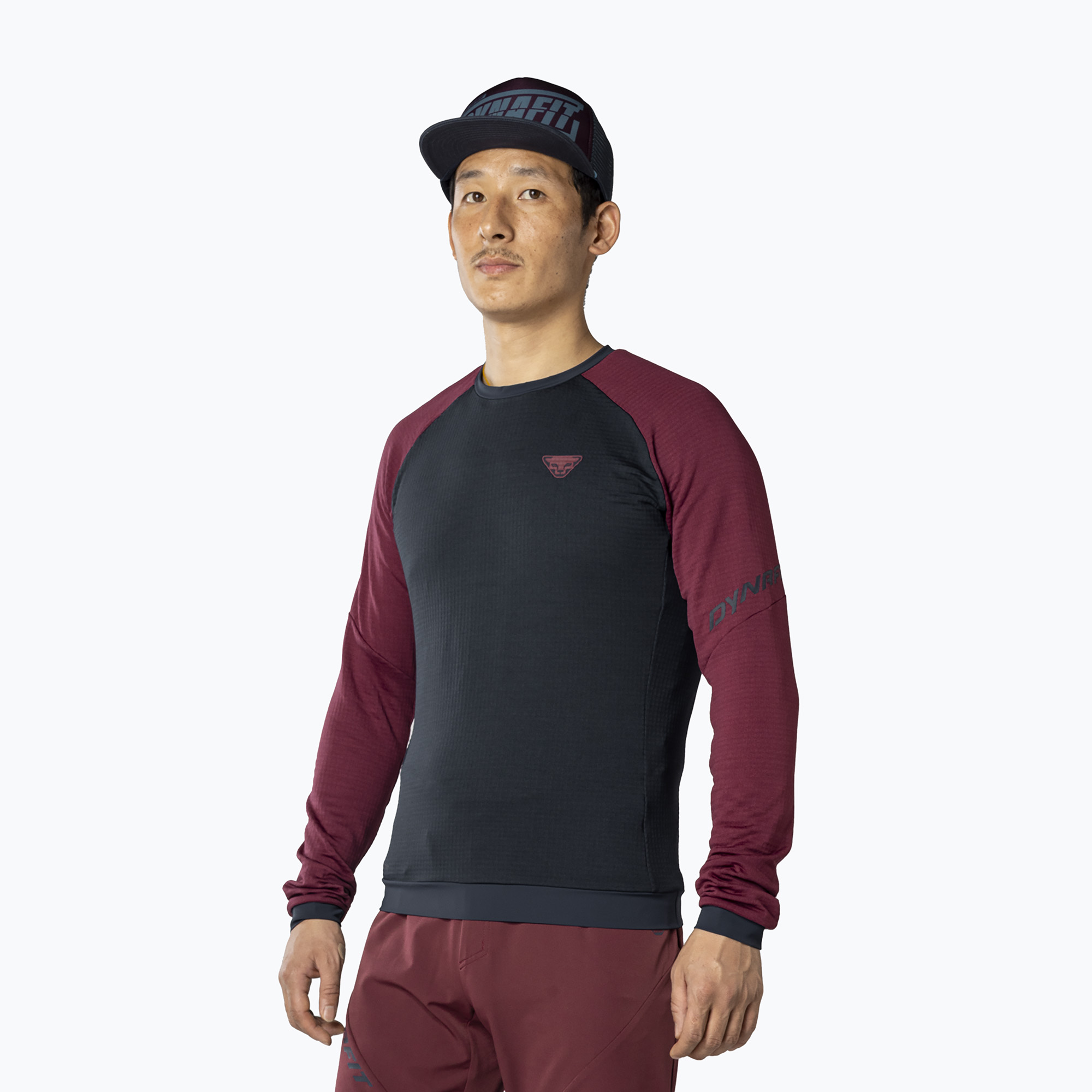 Longsleeve trekkingowy męski DYNAFIT Speed Polartec burgundy | WYSYŁKA W 24H | 30 DNI NA ZWROT