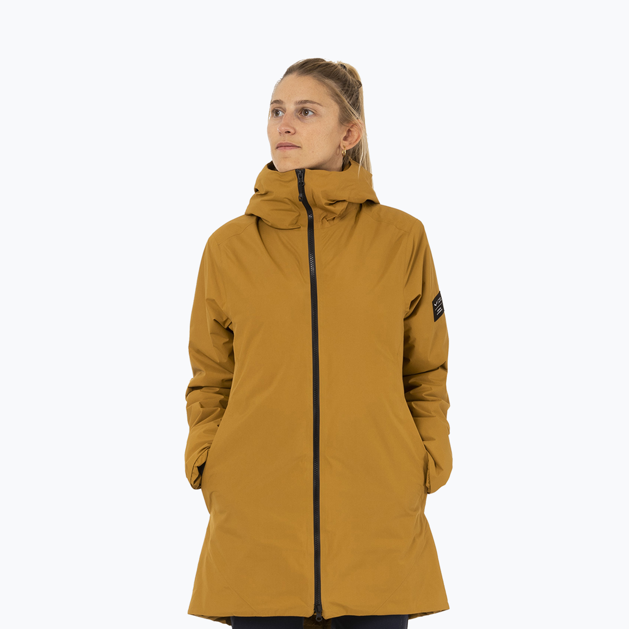 Płaszcz zimowy damski Salewa Fanes 2L PTX Parka golden brown | WYSYŁKA W 24H | 30 DNI NA ZWROT