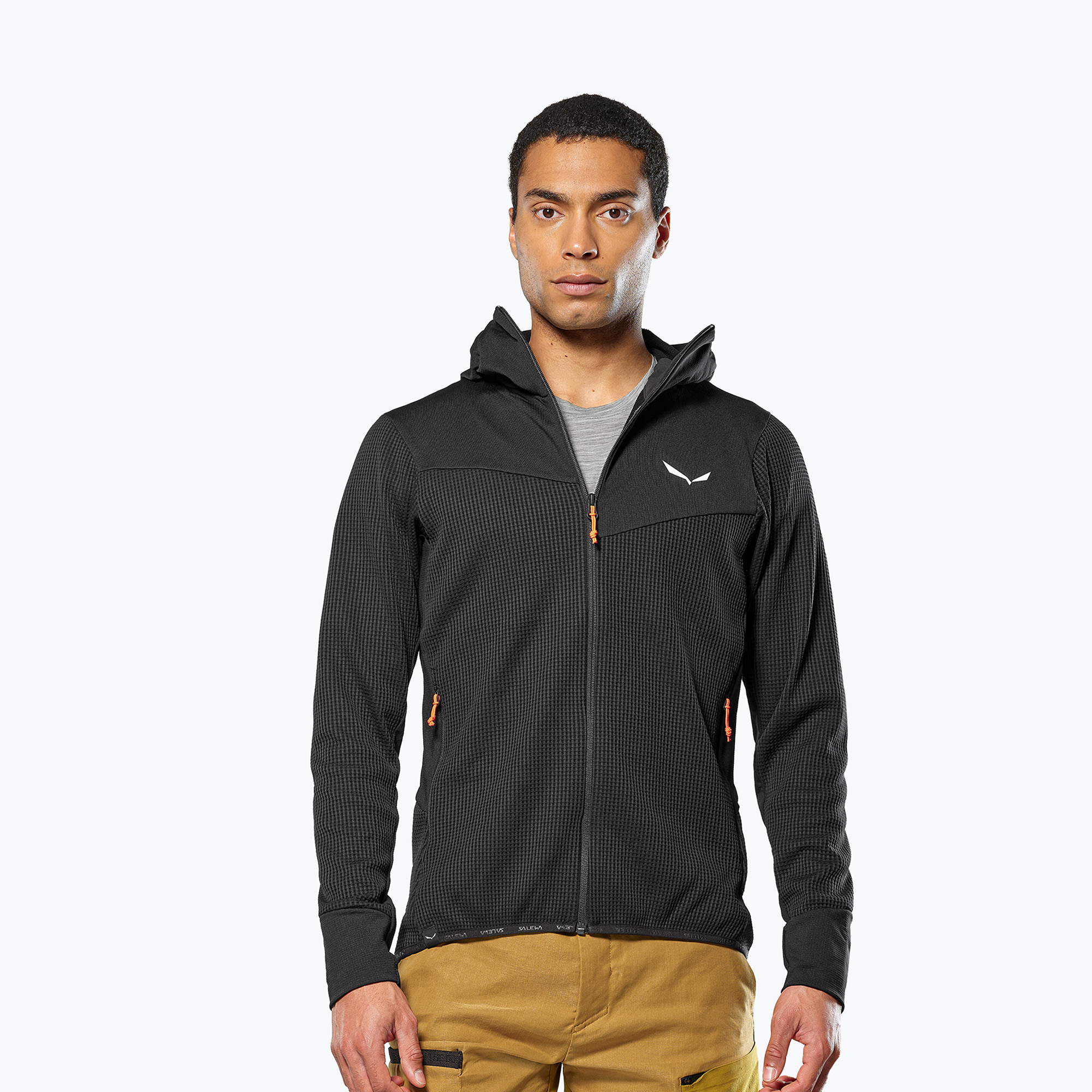 Bluza trekkingowa męska Salewa Puez Waffle Hyb PL HD black out 