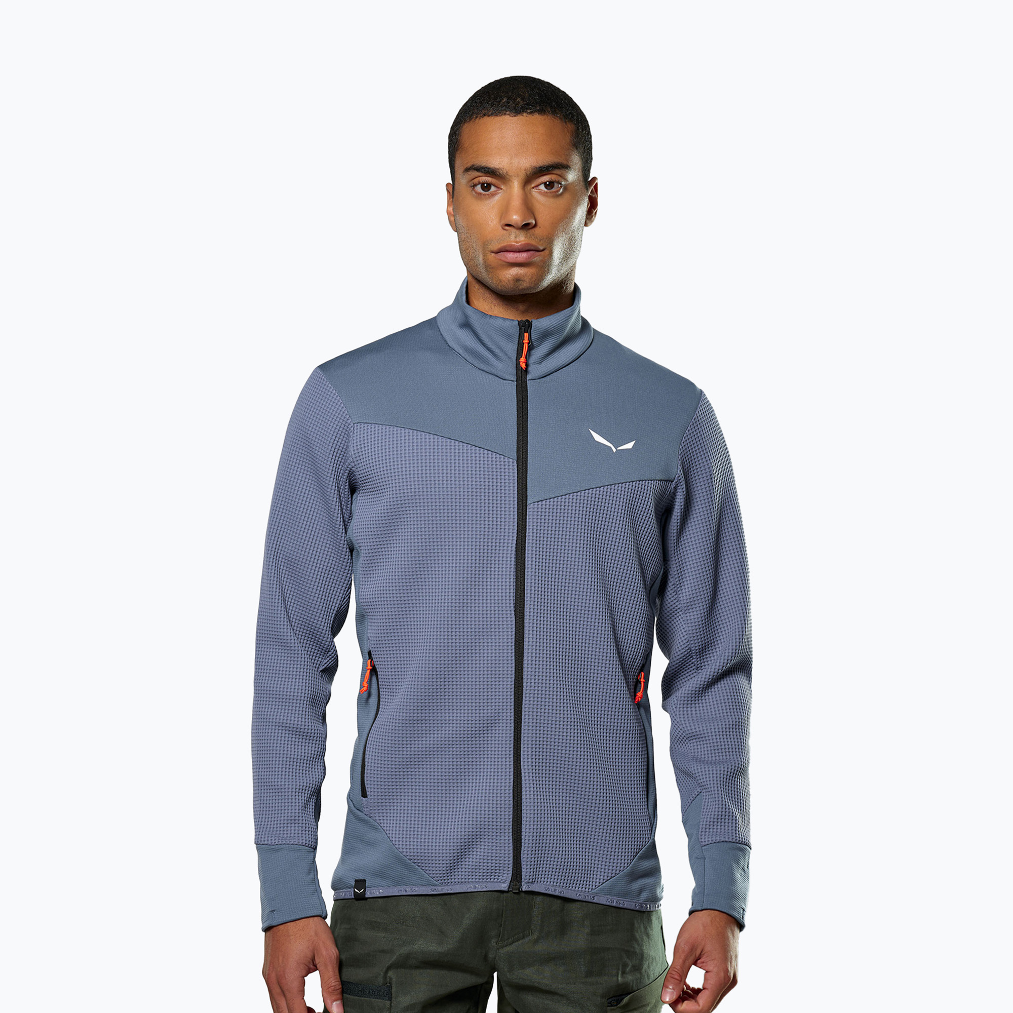 Bluza trekkingowa męska Salewa Puez Waffle Hyb PL HD java blue 