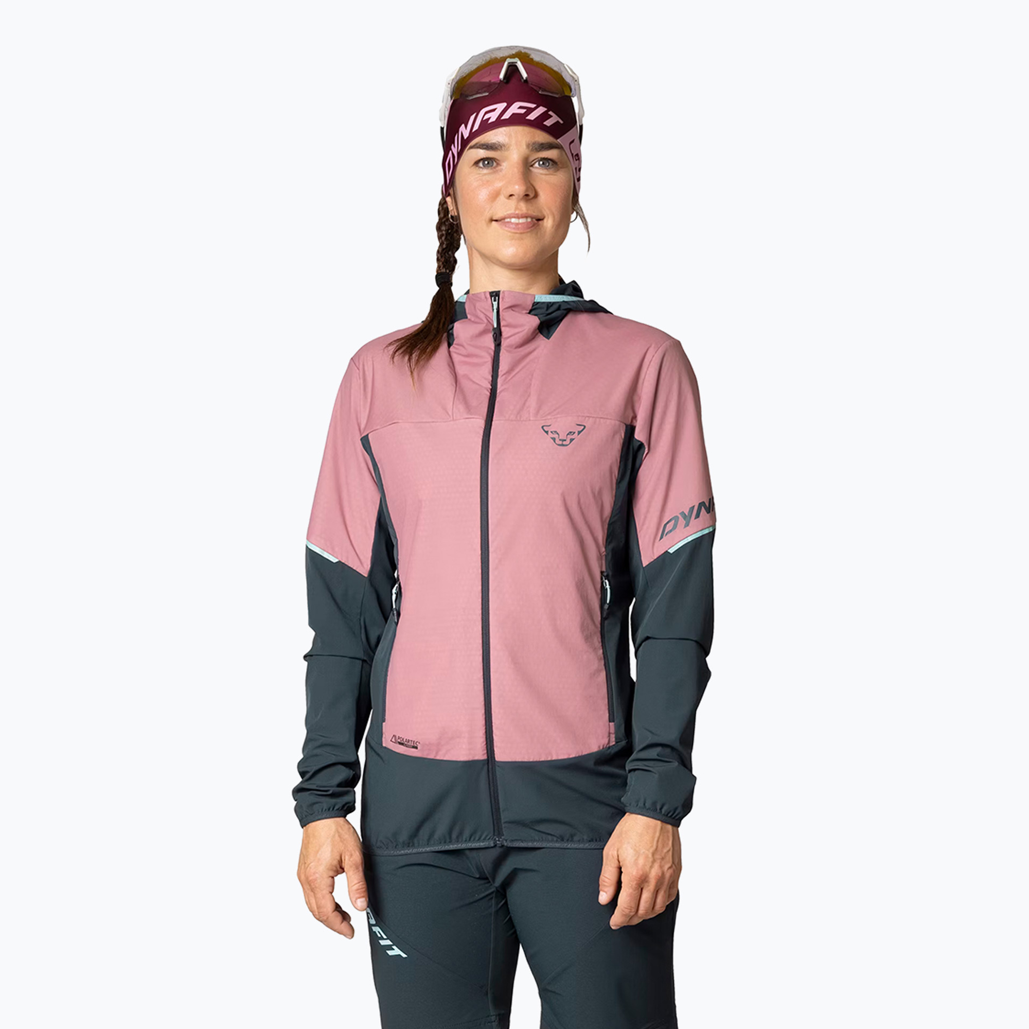 Bluza trekkingowa damska DYNAFIT Traverse Alpha Hooded mokarosa | WYSYŁKA W 24H | 30 DNI NA ZWROT