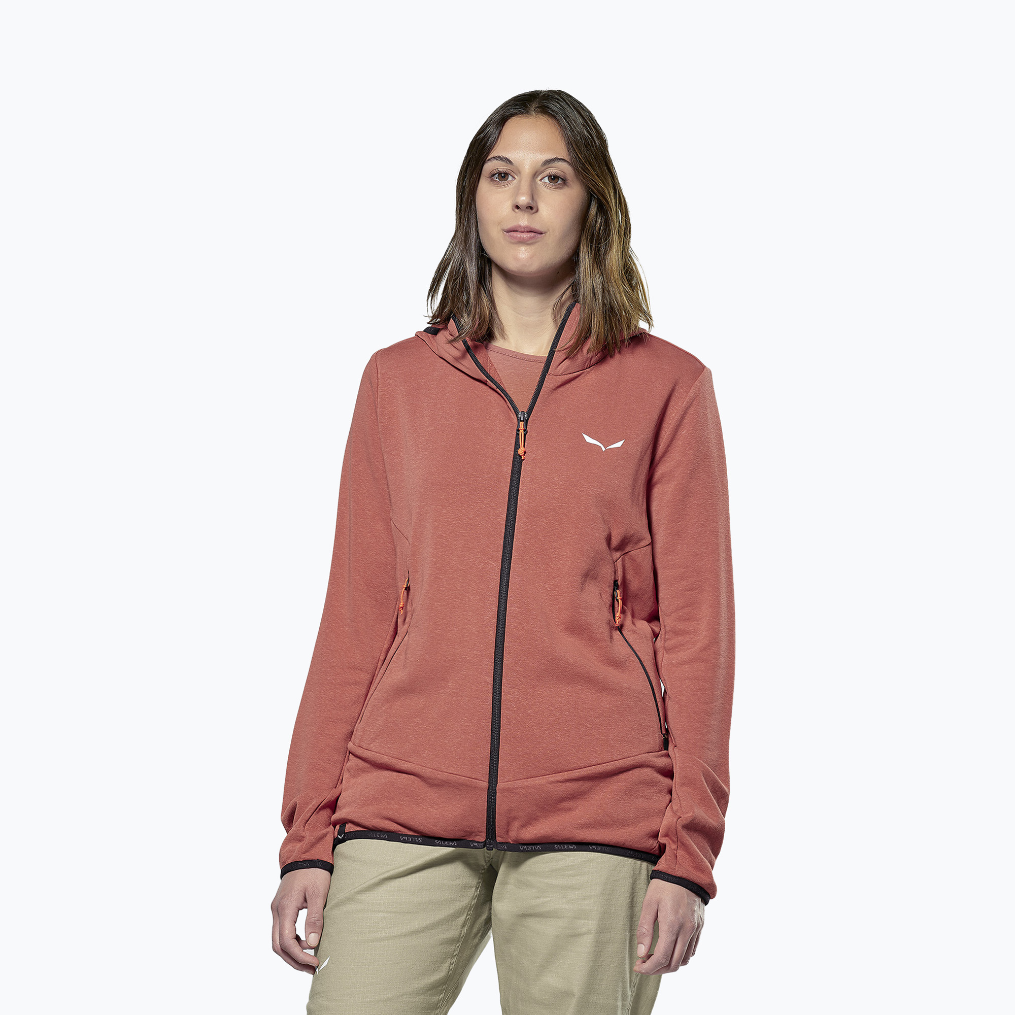 Bluza trekkingowa damska Salewa Agner Hemp 2 Hooded etruscan red | WYSYŁKA W 24H | 30 DNI NA ZWROT