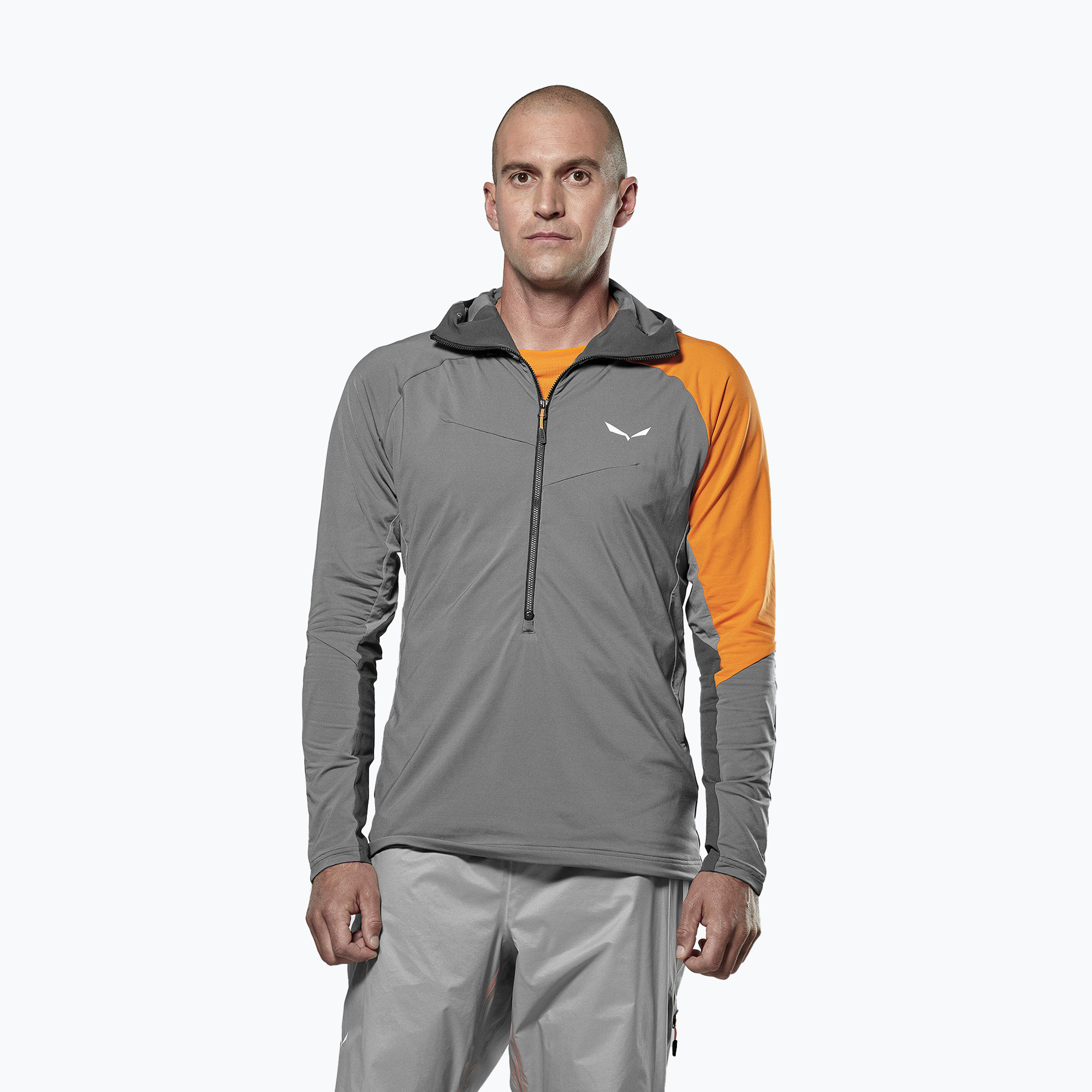 Bluza trekkinogwa męska Salewa NXT Hyb 1/2 Zip Tee quiet shade 