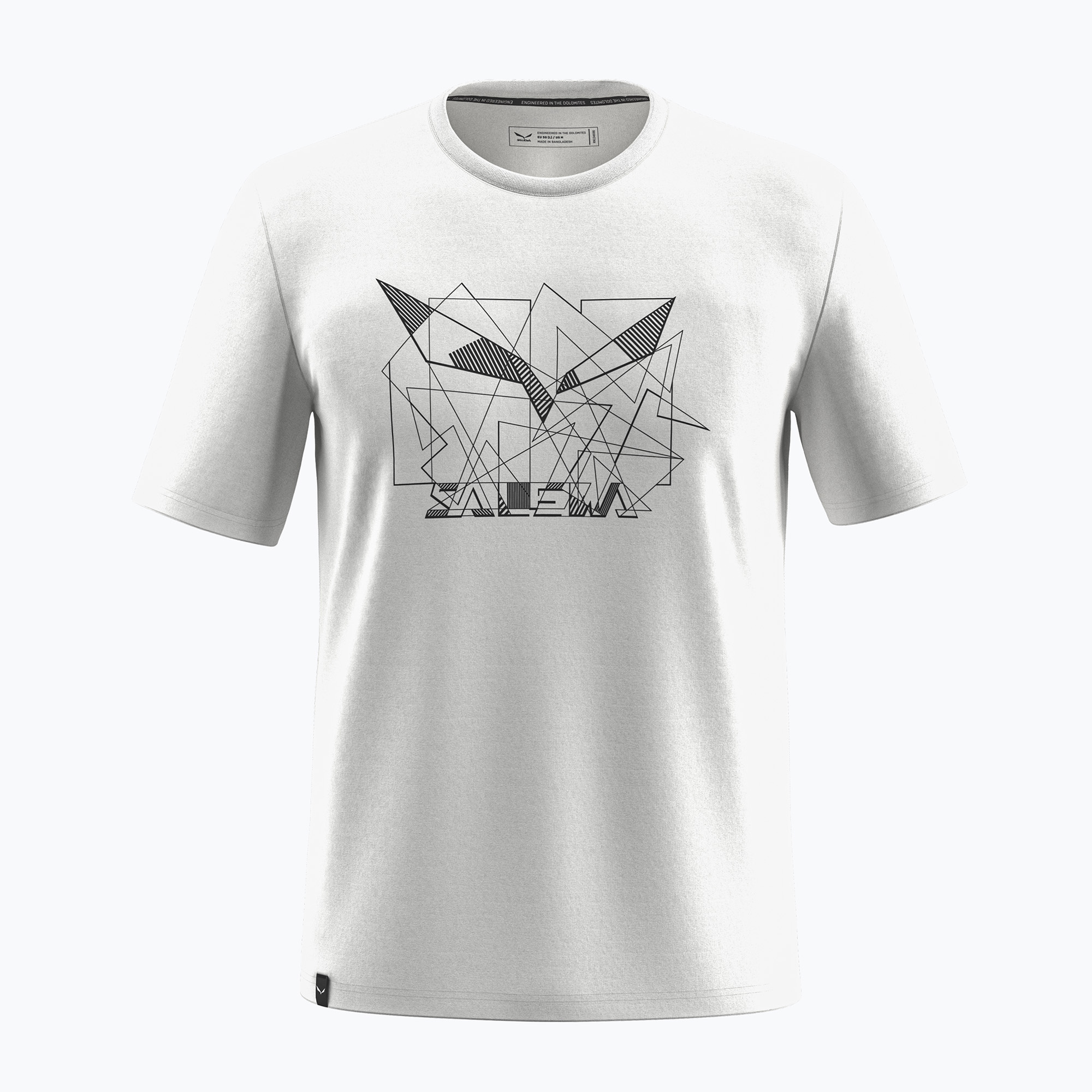 Koszulka męska Salewa Eagle Geometric optical white 