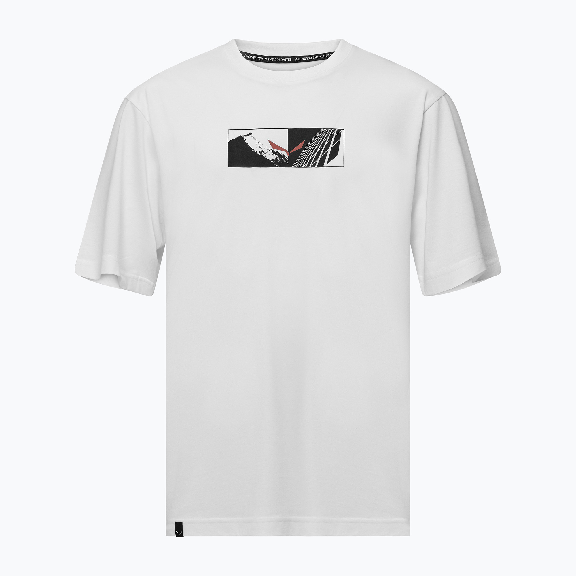 Koszulka męska Salewa Eagle Hybrid Loose optical white 