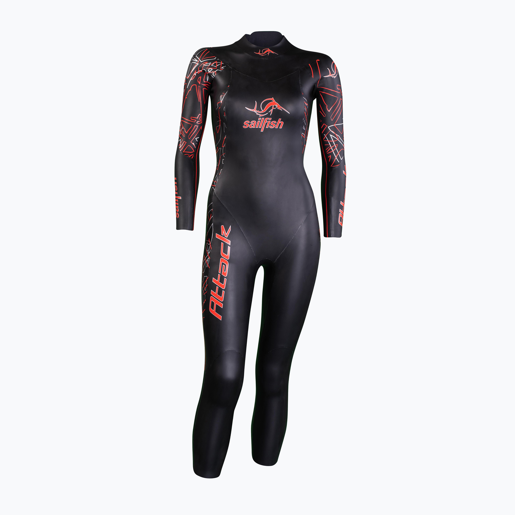 Zdjęcia - Skafander nurkowy Pianka triathlonowa damska sailfish Attack 7 black/red | WYSYŁKA W 24H | 3