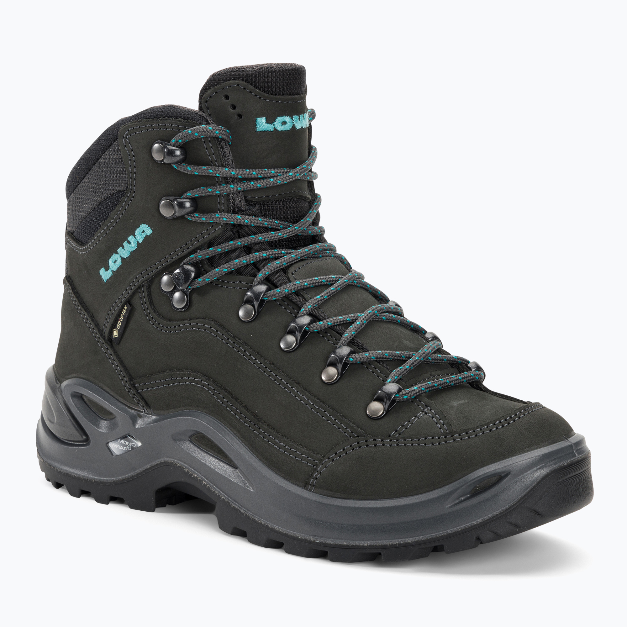 Buty turystyczne damskie LOWA Renegade GTX Mid asphalt/turquoise | WYSYŁKA W 24H | 30 DNI NA ZWROT