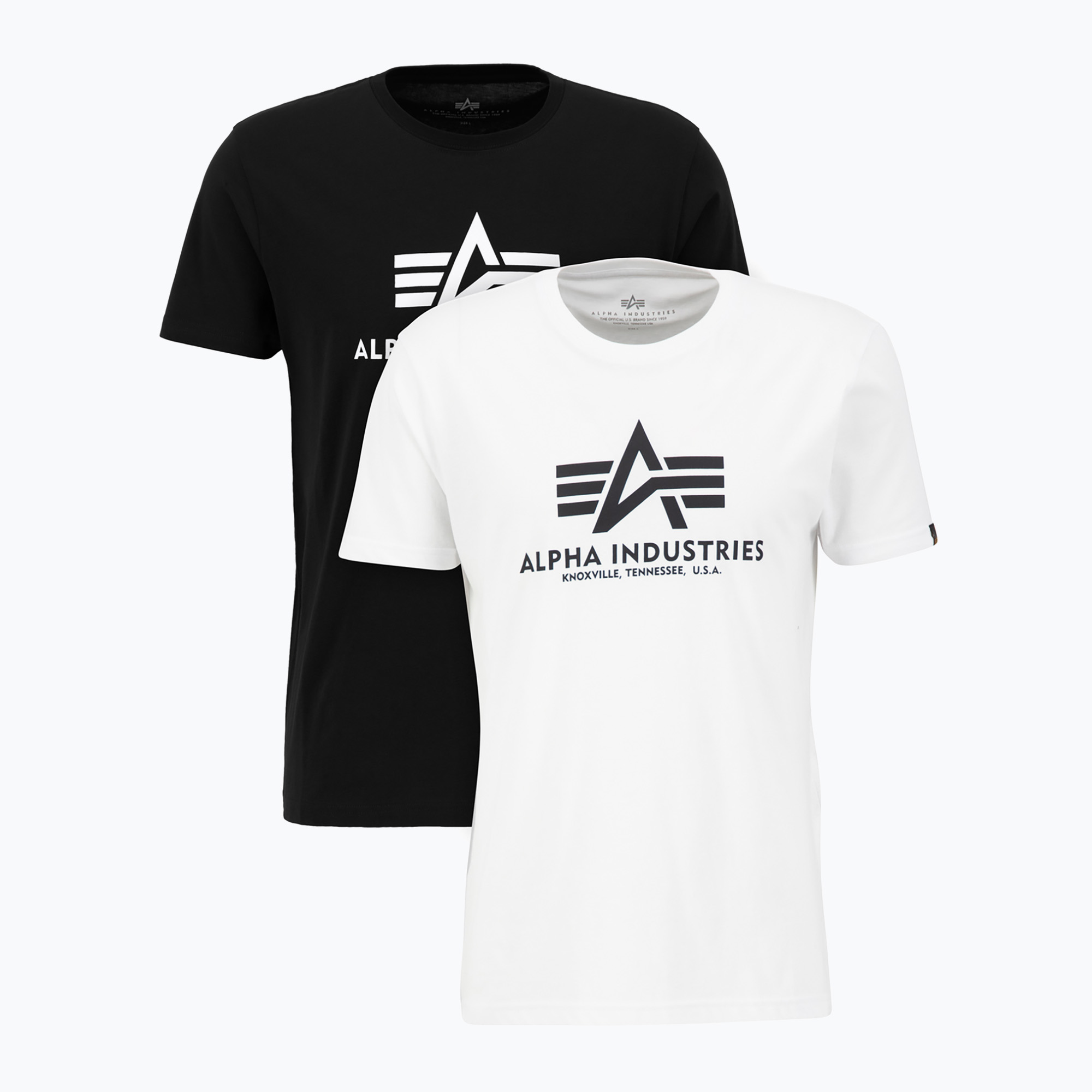 Koszulka męska Alpha Industries Basic T 2 szt. black/white 