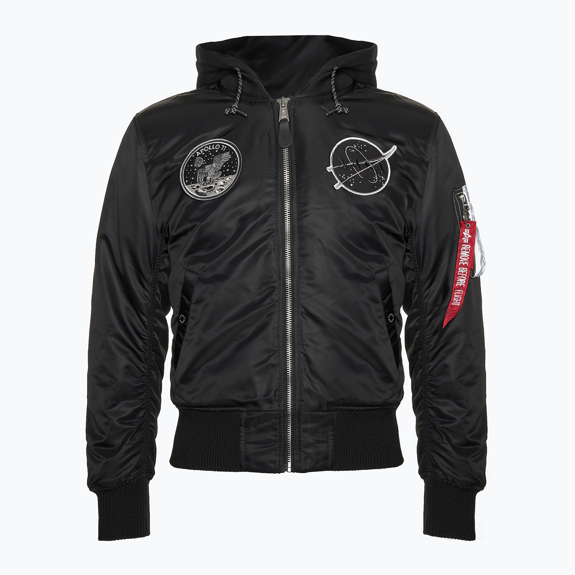 Kurtka męska Alpha Industries MA-1 VF Hood Dark Side black / reflective | WYSYŁKA W 24H | 30 DNI NA ZWROT