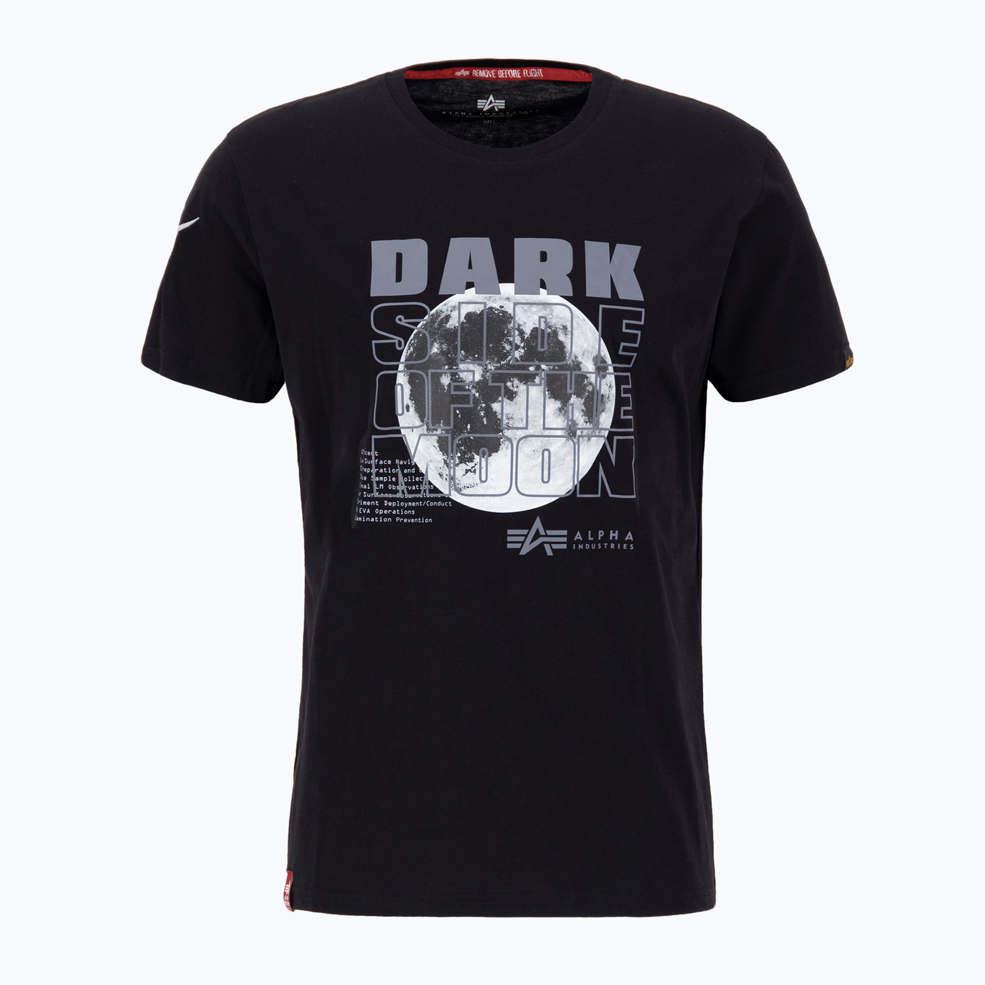 Koszulka męska Alpha Industries Dark Side black / reflective | WYSYŁKA W 24H | 30 DNI NA ZWROT