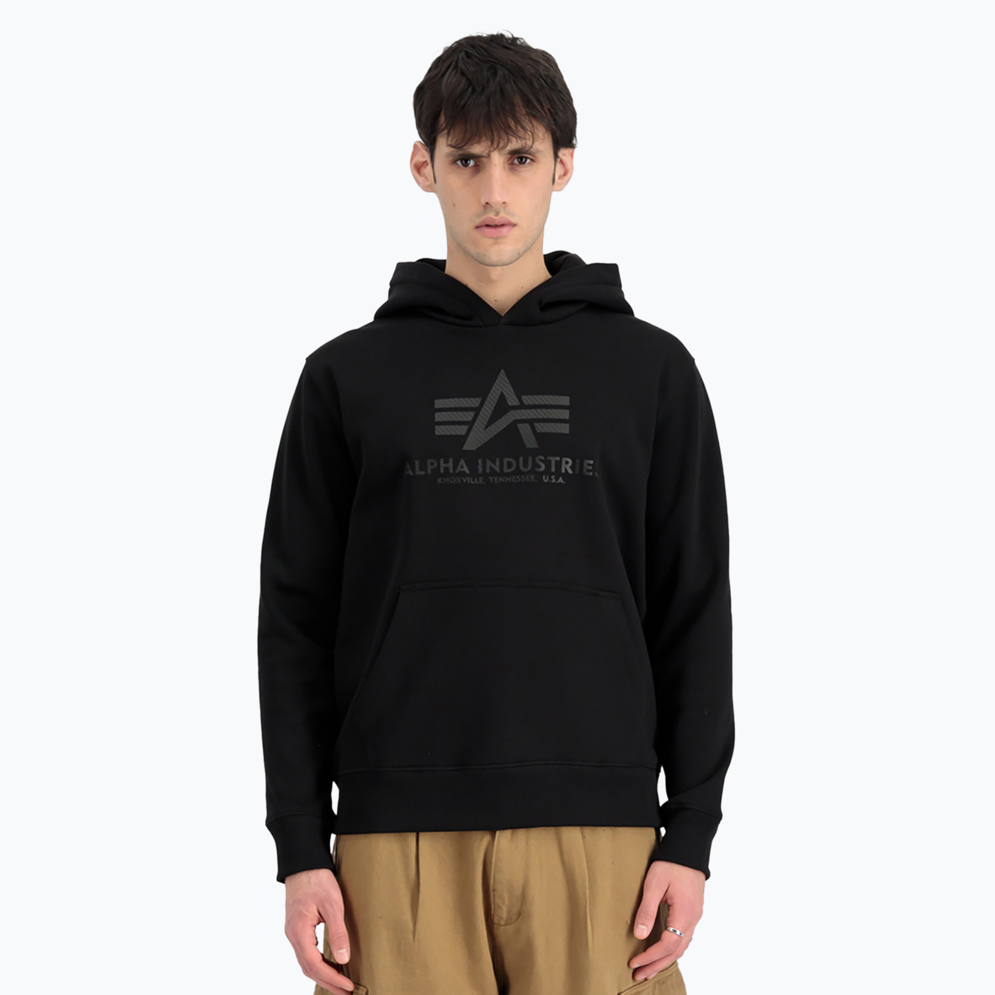 Bluza męska Alpha Industries Basic Carbon Hoody black | WYSYŁKA W 24H | 30 DNI NA ZWROT