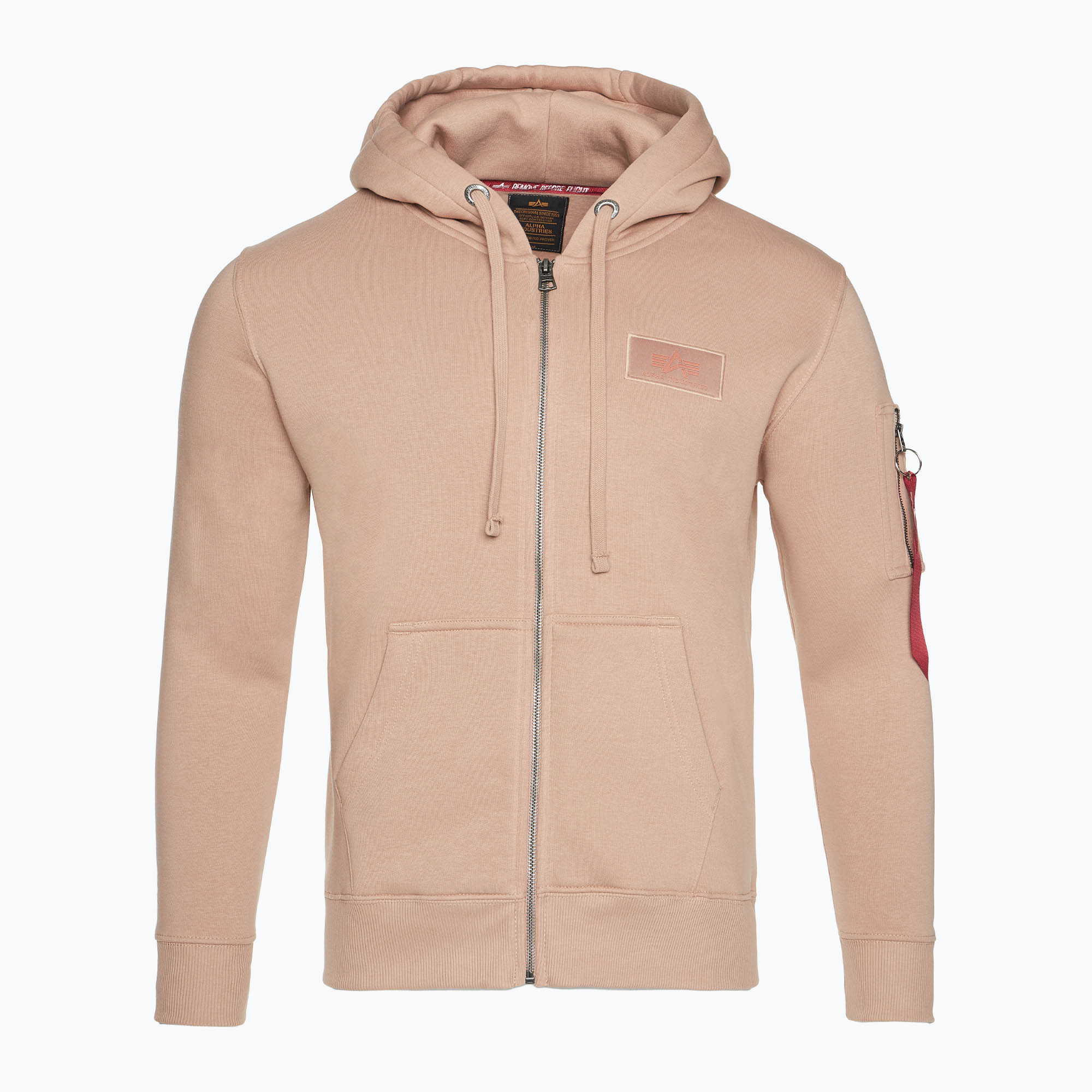 Bluza męska Alpha Industries Back Print Zip dusty coral | WYSYŁKA W 24H | 30 DNI NA ZWROT