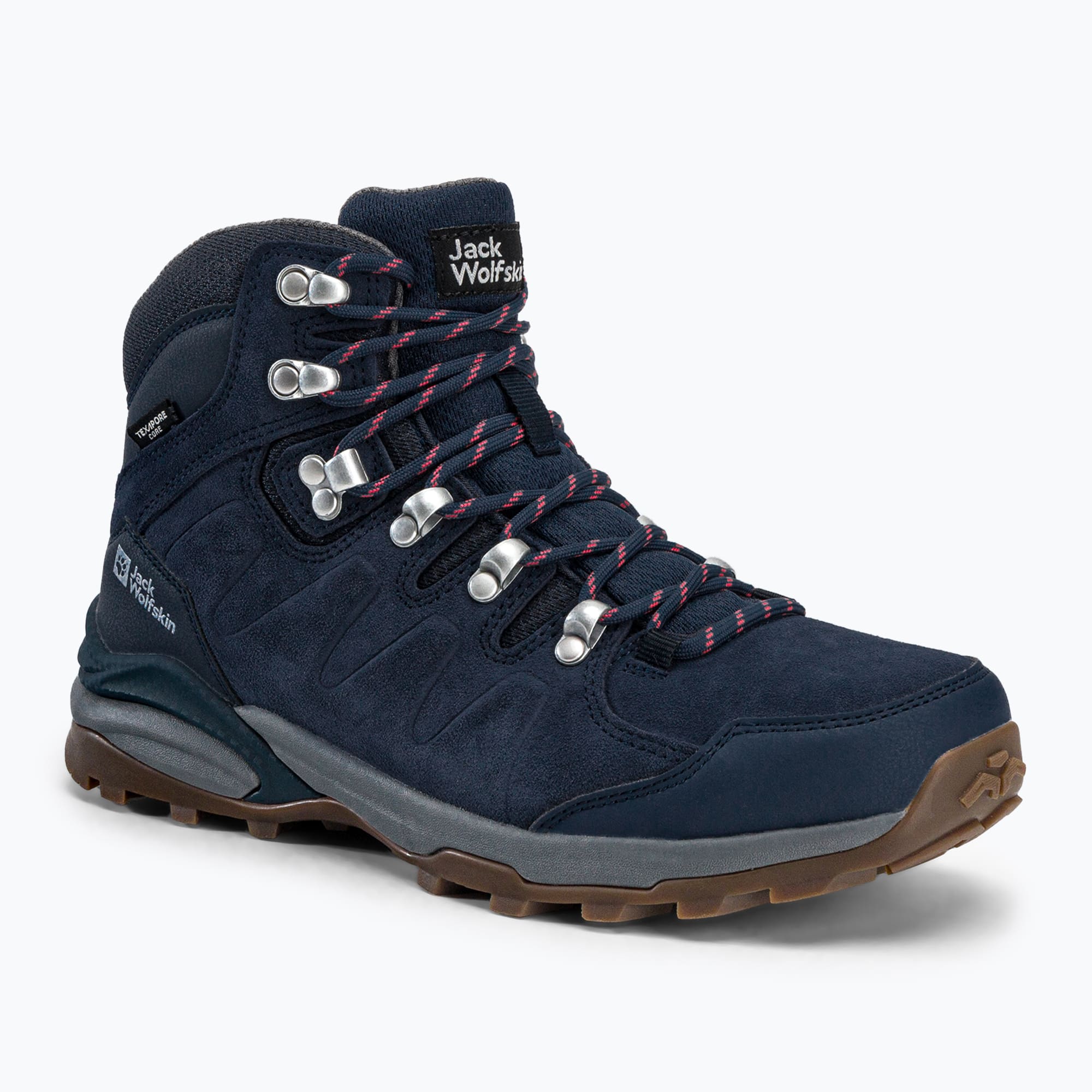 Zdjęcia - Buty trekkingowe Jack Wolfskin  damskie  Refugio Texapore Mid dark blue/grey | WYSYŁKA W 24H | 30 DNI NA ZWROT 