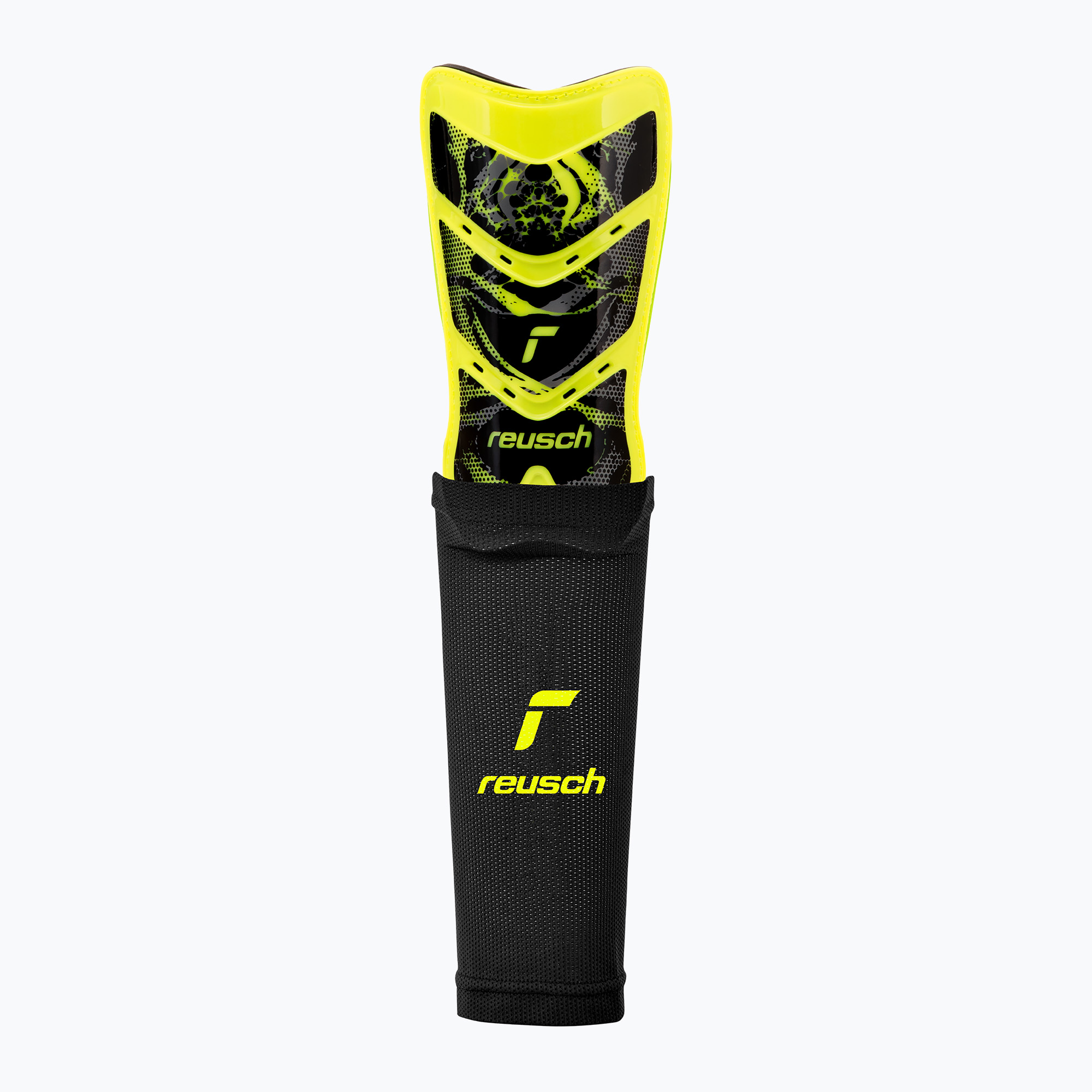 Ochraniacze na golenie Reusch Shinguard Attrakt Supreme safety yellow/black | WYSYŁKA W 24H | 30 DNI NA ZWROT