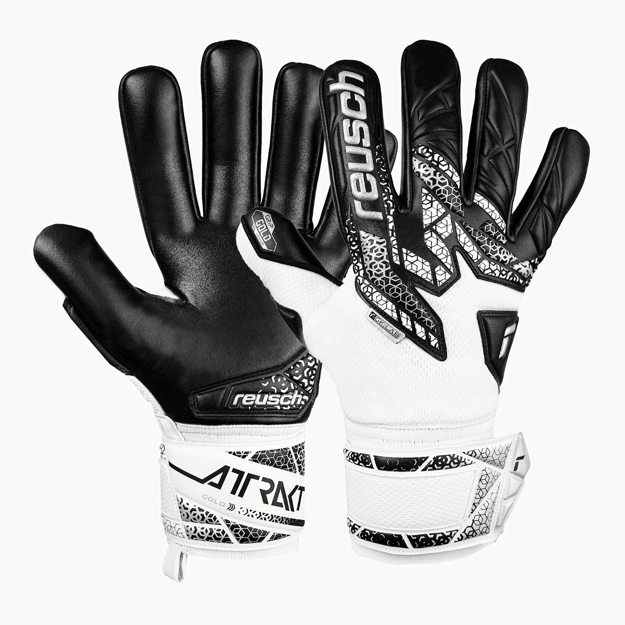 Rękawice bramkarskie Reusch Attrakt Gold NC white/silver/black | WYSYŁKA W 24H | 30 DNI NA ZWROT