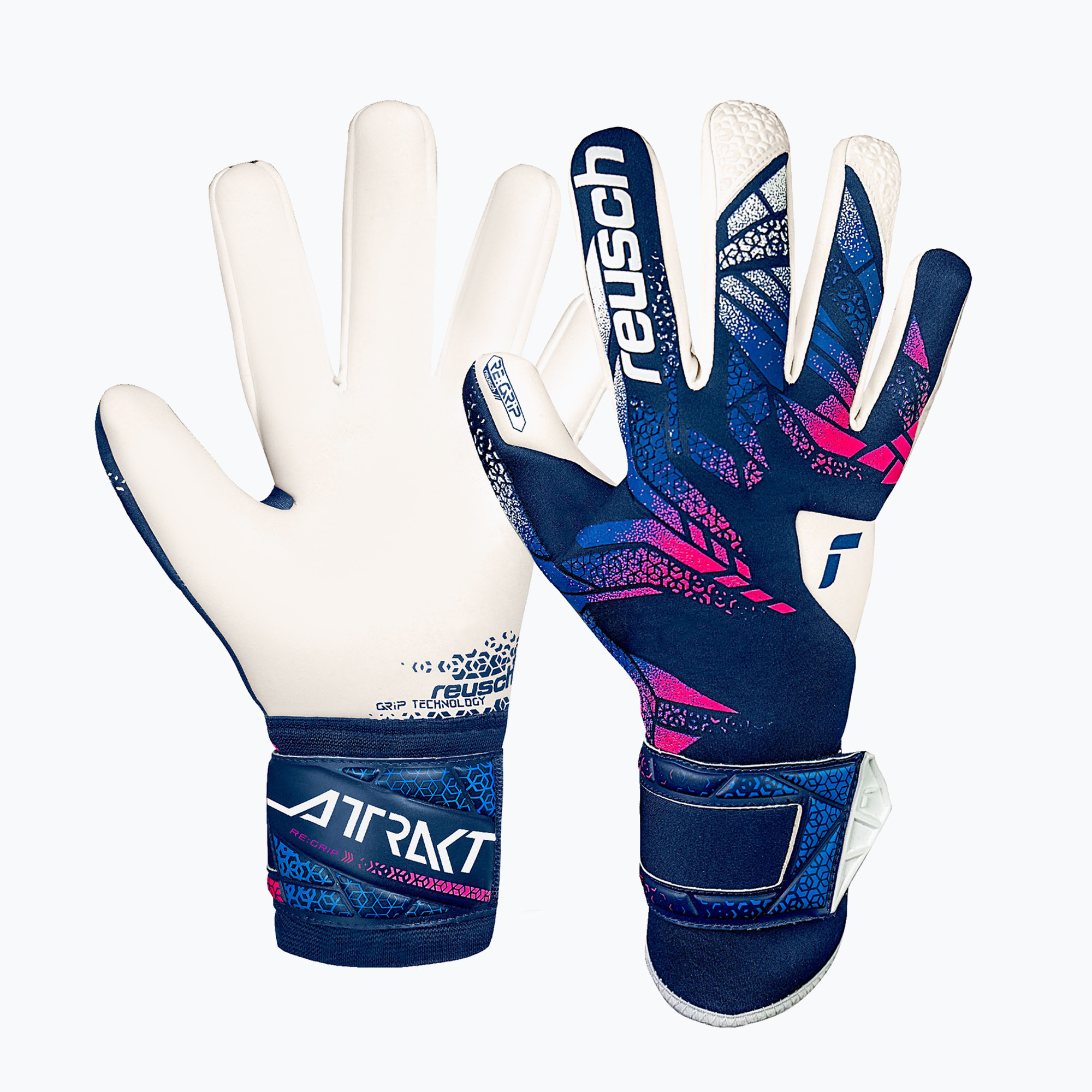 Rękawice bramkarskie Reusch Attrakt RE:GRIP blue/pink/white | WYSYŁKA W 24H | 30 DNI NA ZWROT