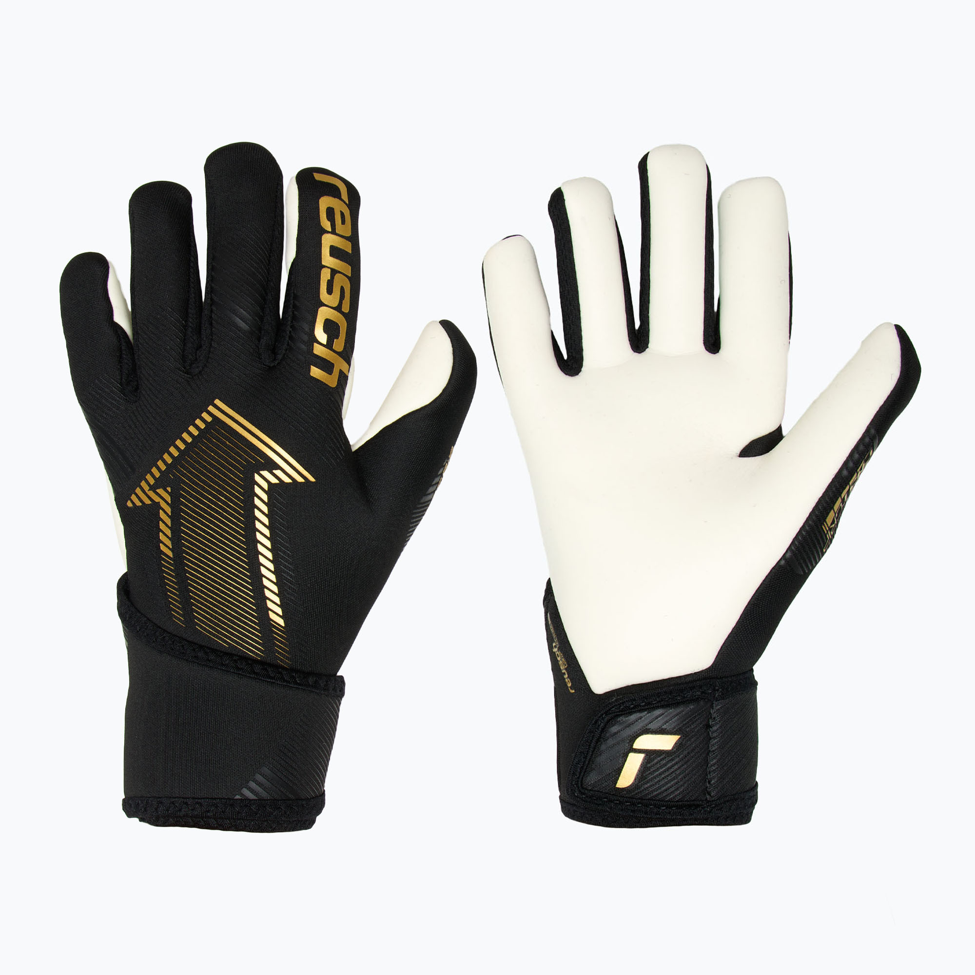 Rękawice bramkarskie dziecięce Reusch Fastgrip Silver Junior black/gold | WYSYŁKA W 24H | 30 DNI NA ZWROT