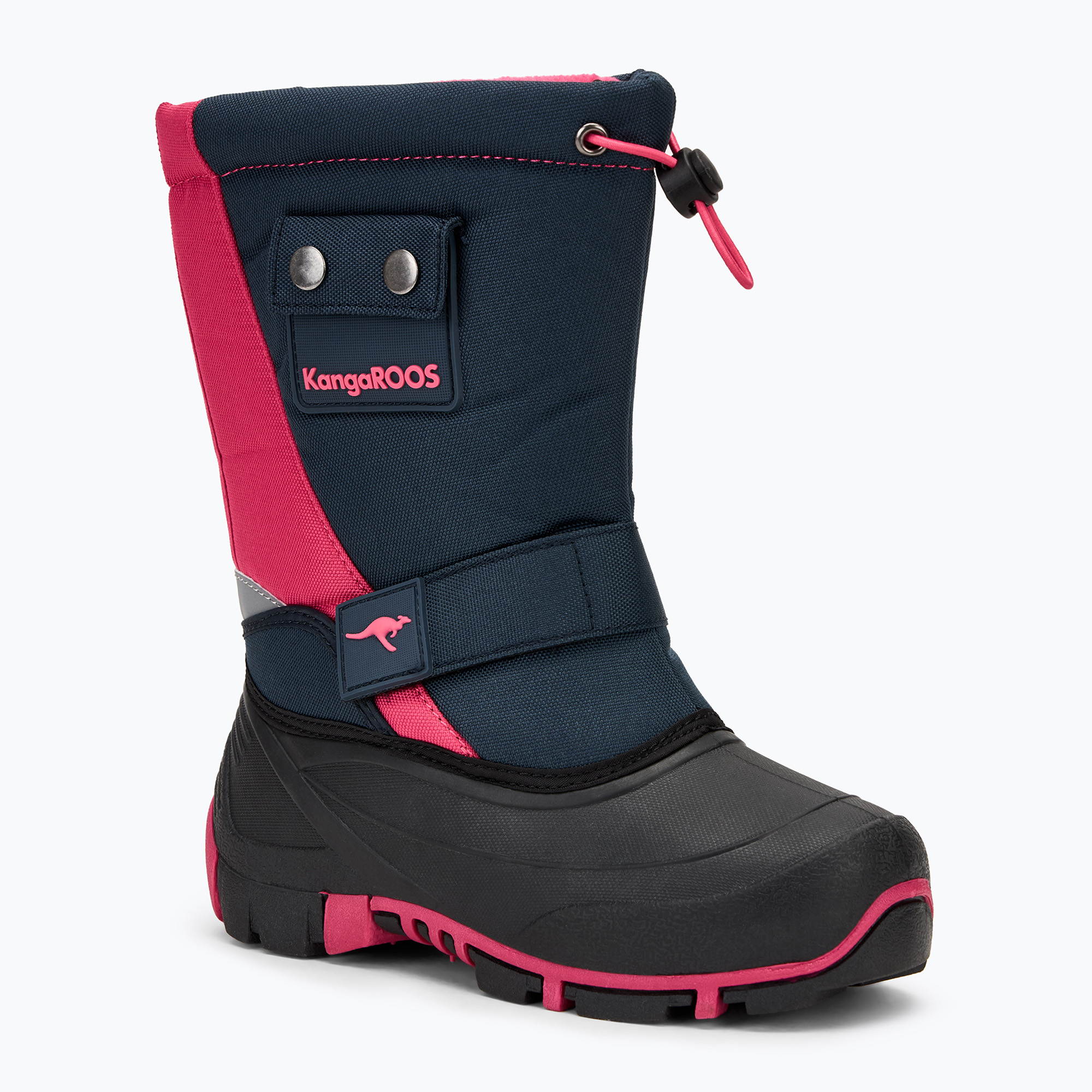 Śniegowce juniorskie KangaROOS Kanga-Bean II dk navy / daisy pink | WYSYŁKA W 24H | 30 DNI NA ZWROT