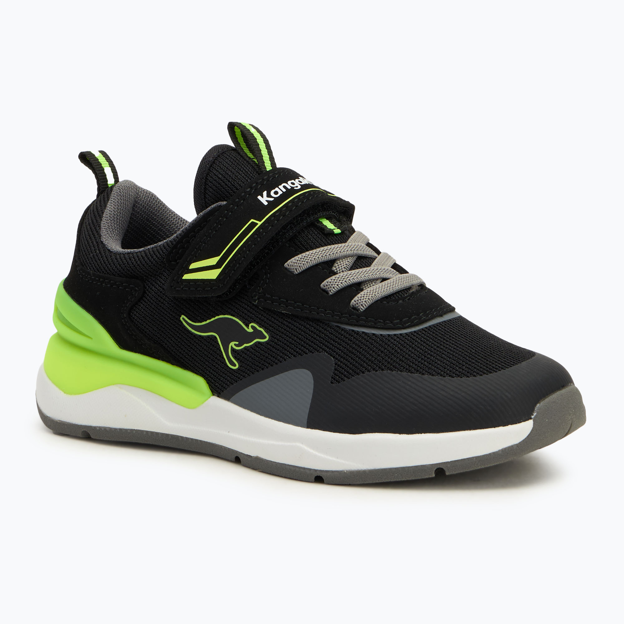 Buty dziecięce KangaROOS KD-Gym EV jet black/neon yellow | WYSYŁKA W 24H | 30 DNI NA ZWROT