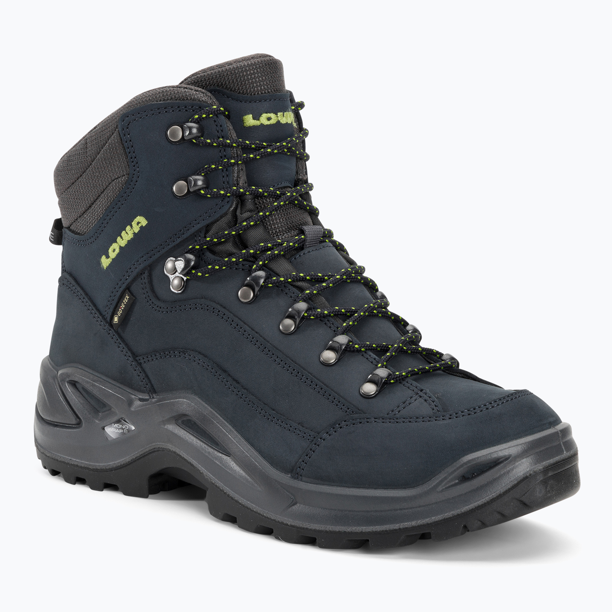 Buty turystyczne męskie LOWA Renegade GTX Mid dark blue/lime | WYSYŁKA W 24H | 30 DNI NA ZWROT