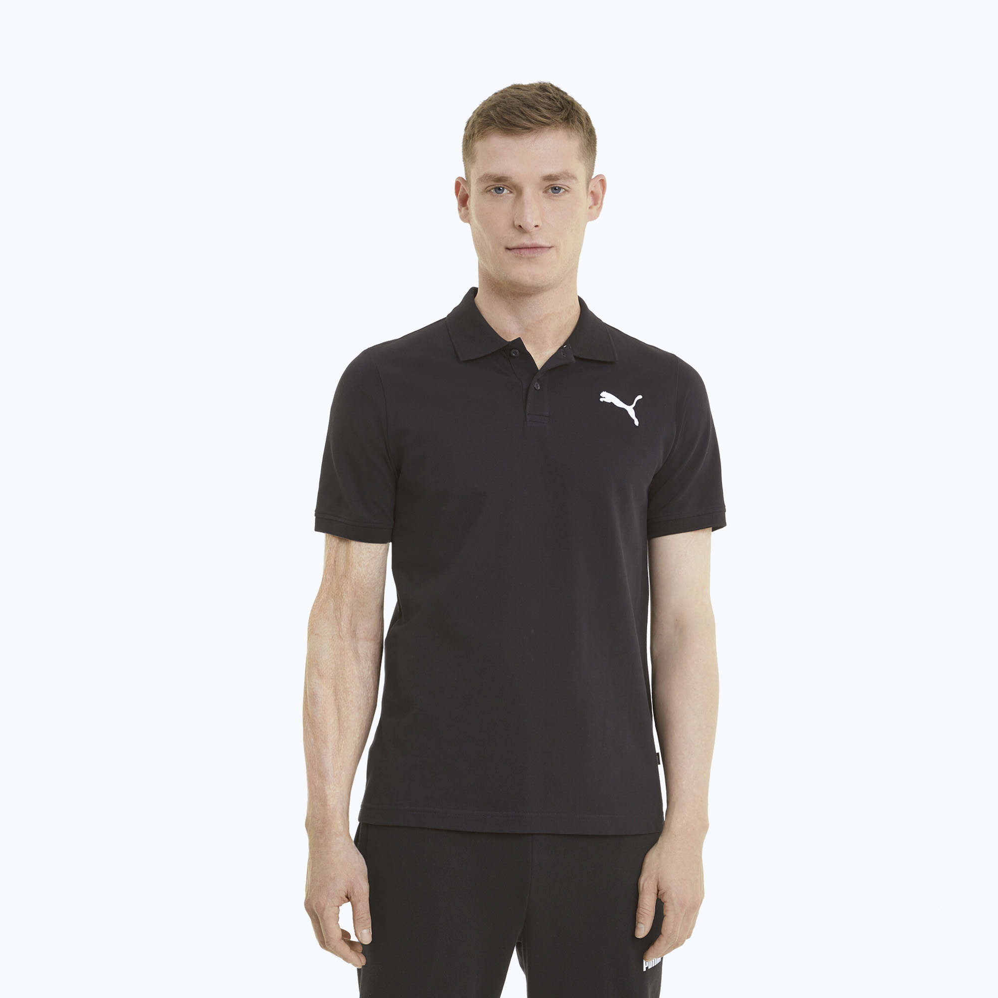 Koszulka polo męska PUMA Ess Pique Polo puma black/cat | WYSYŁKA W 24H | 30 DNI NA ZWROT