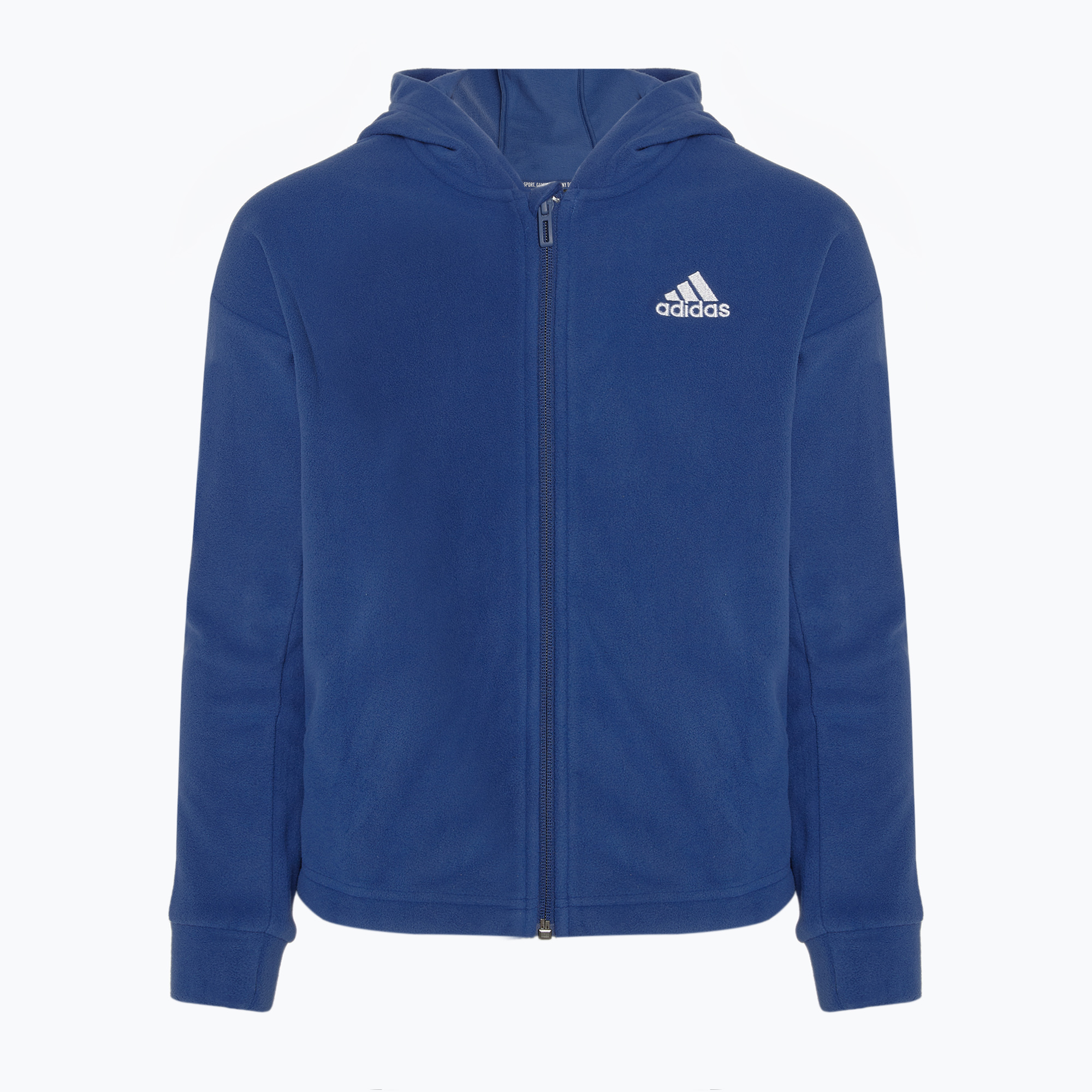 Bluza polarowa dziecięca adidas Future Icons Primegreen 3-Stripes Full-Zip Hooded royal blue/white | WYSYŁKA W 24H | 30 DNI NA ZWROT