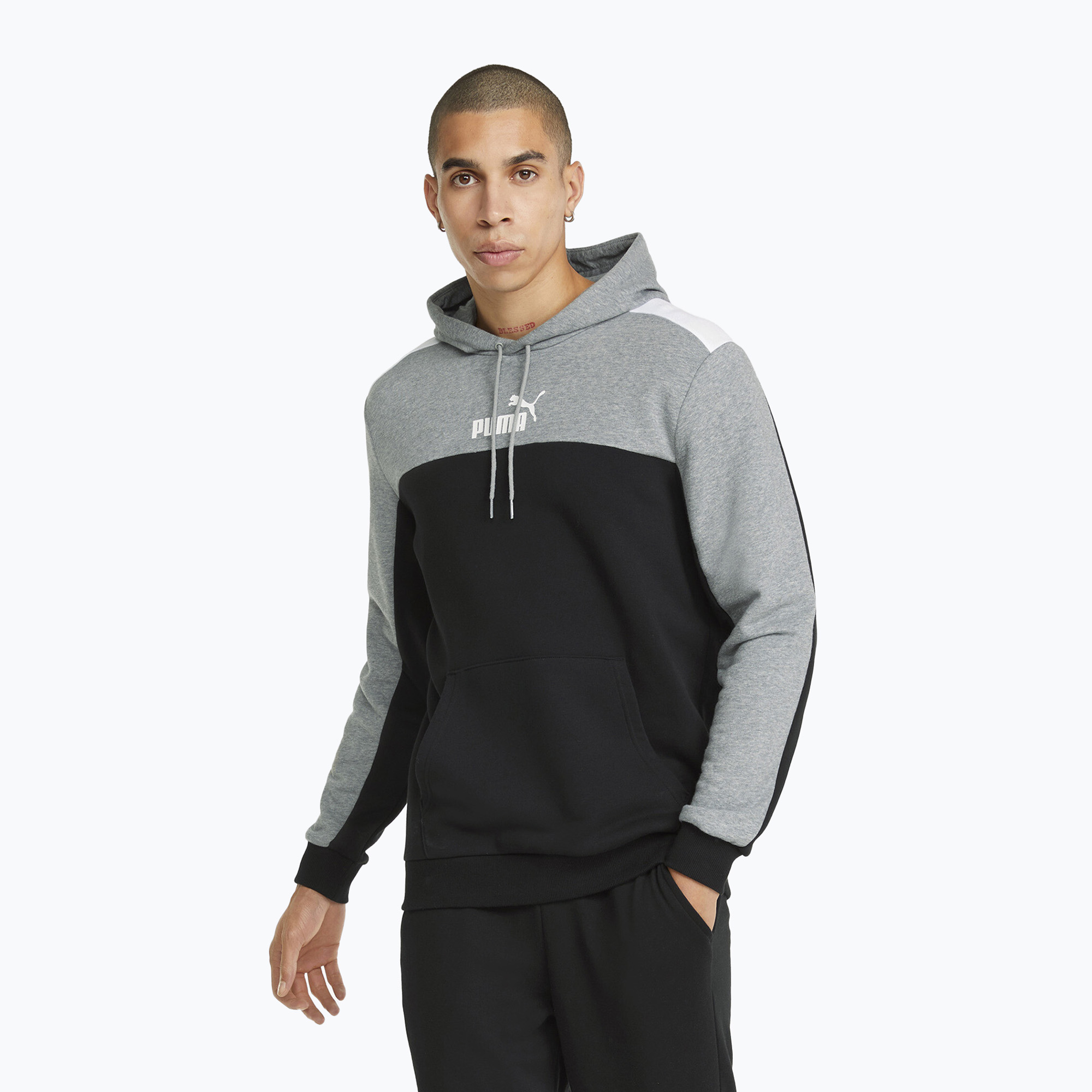 Bluza męska PUMA ESS+ Block Hoodie TR puma black | WYSYŁKA W 24H | 30 DNI NA ZWROT