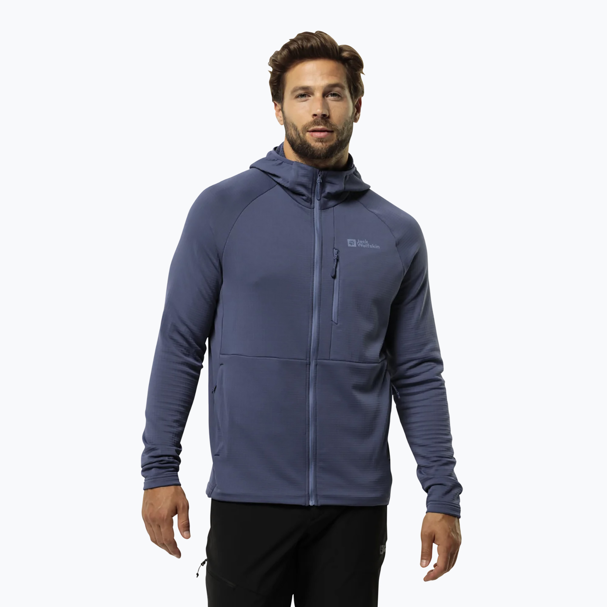 Bluza  polarowa męska Jack Wolfskin Kolbenberg Hooded Fz evening sky | WYSYŁKA W 24H | 30 DNI NA ZWROT