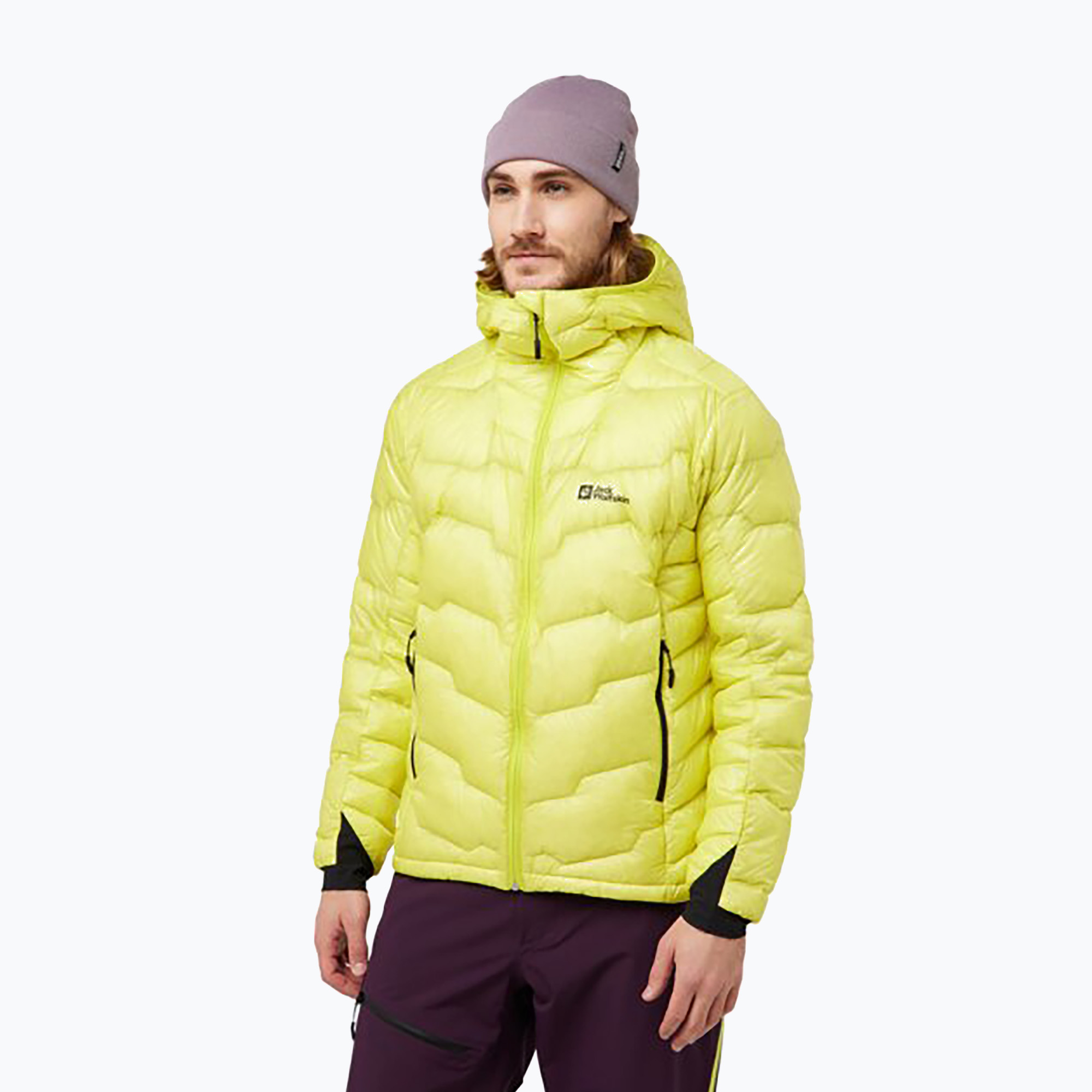 Kurtka puchowa męska Jack Wolfskin Alpspitze Down Hoody firefly | WYSYŁKA W 24H | 30 DNI NA ZWROT