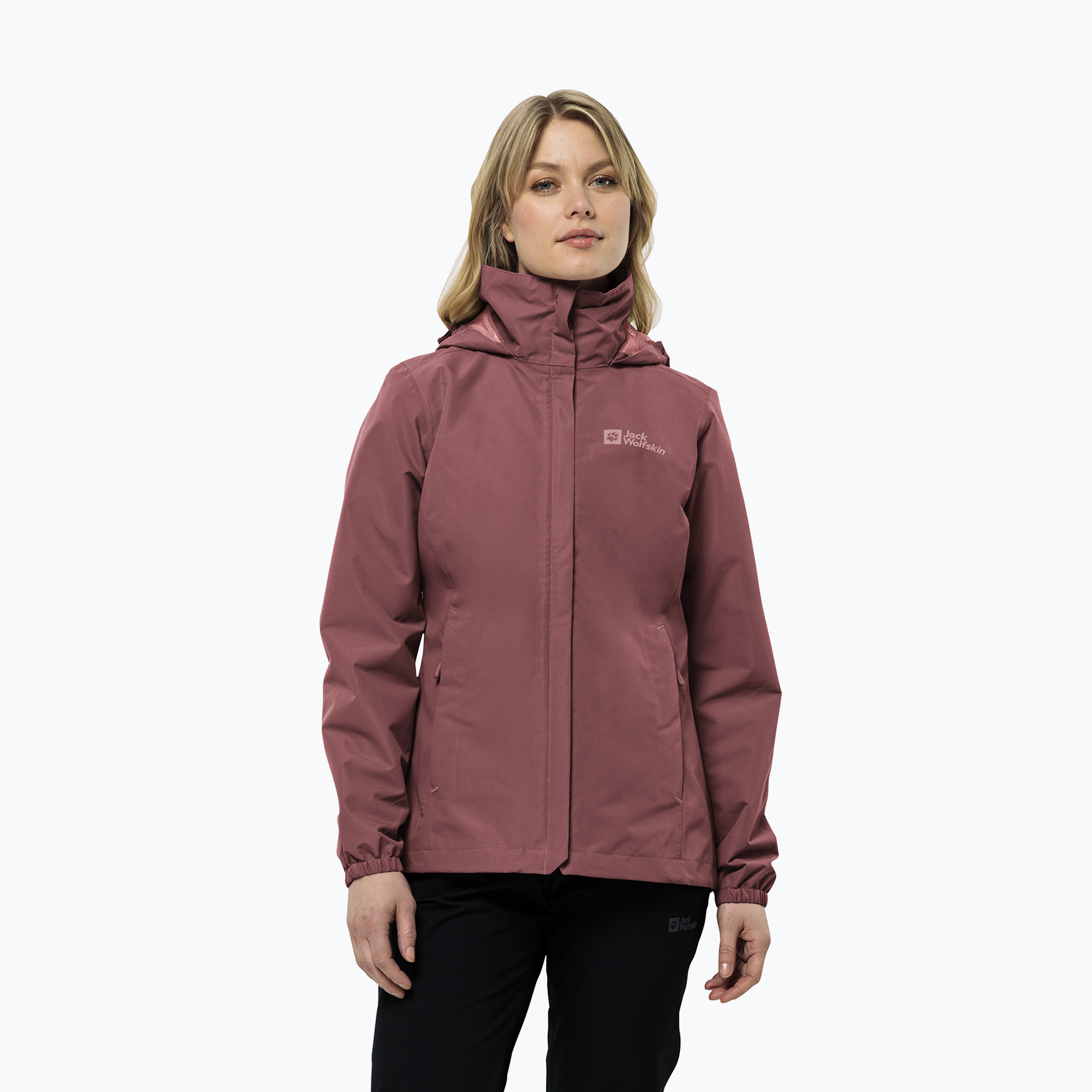 Kurtka przeciwdeszczowa damska Jack Wolfskin Stormy Point 2L red ochre 