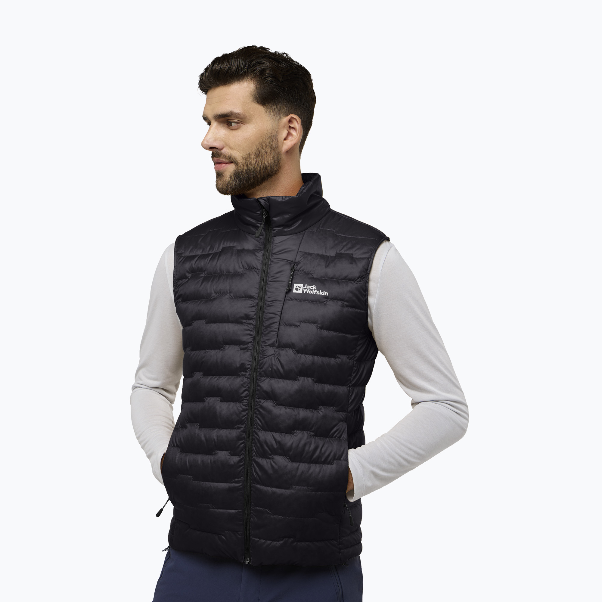 Bezrękawnik trekkingowy męski Jack Wolfskin Passamani Down phantom 