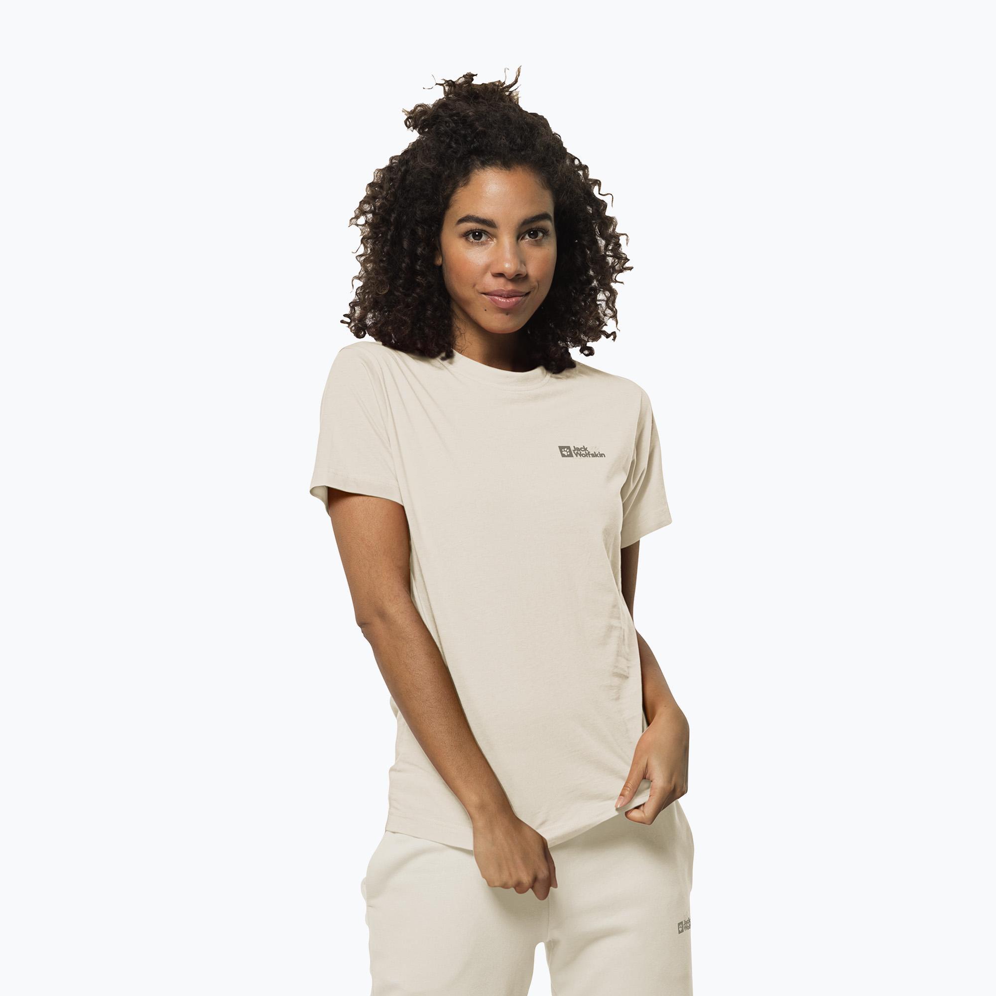 Koszulka damska Jack Wolfskin Essential panna cotta 
