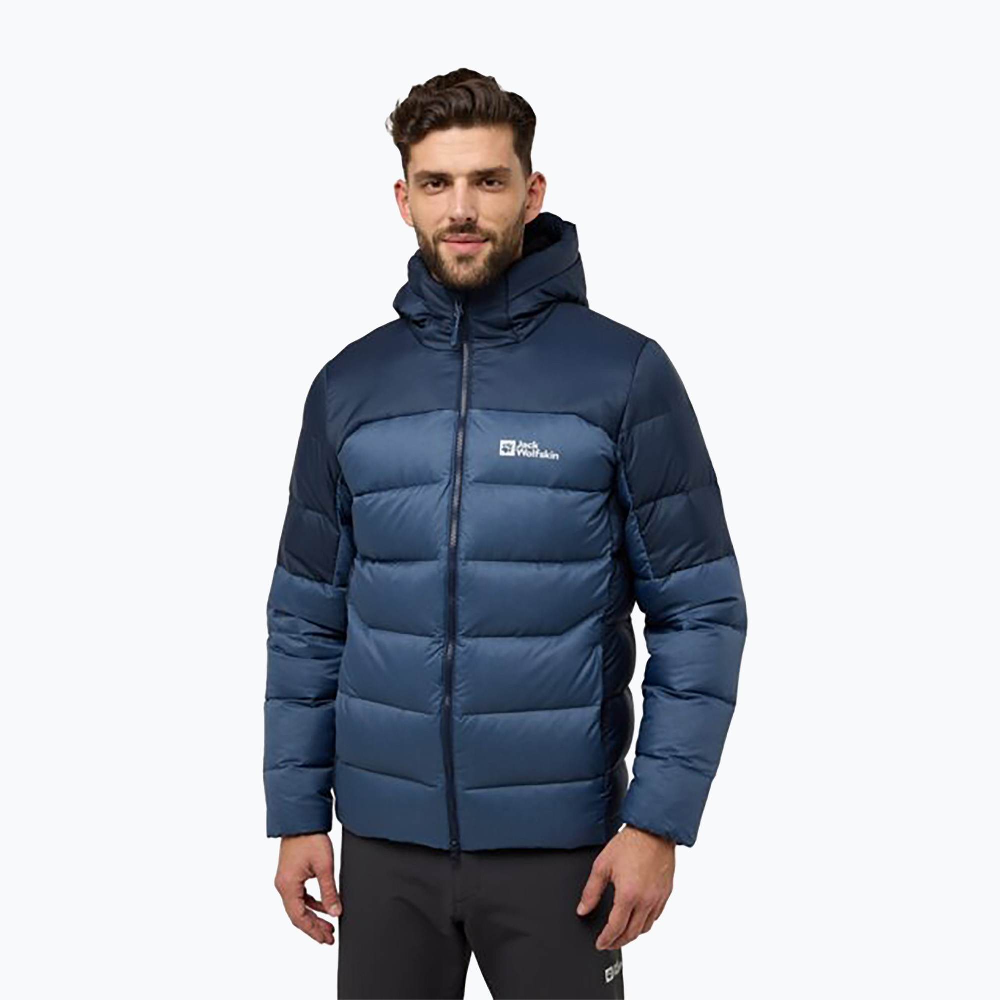 Kurtka puchowa męska Jack Wolfskin Nebelhorn Down Hoody nature blue | WYSYŁKA W 24H | 30 DNI NA ZWROT