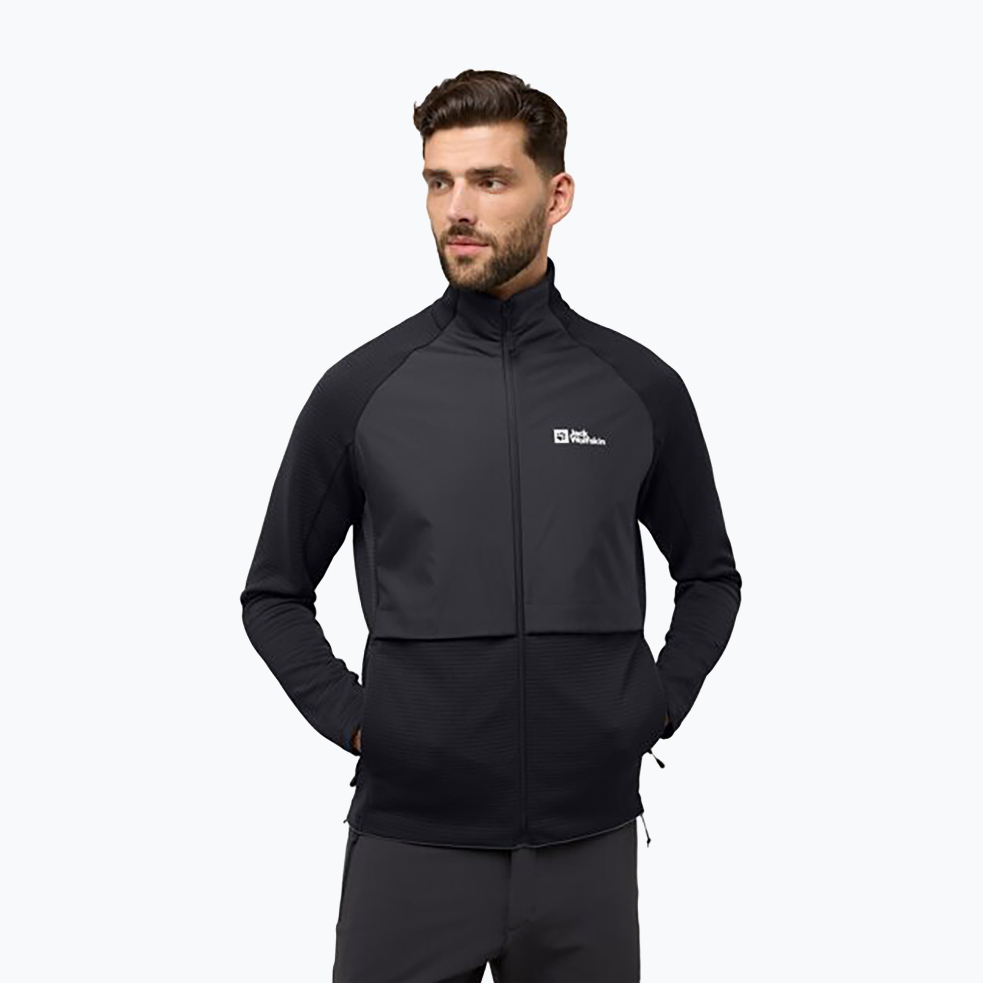 Bluza polarowa męska Jack Wolfskin Dormer black | WYSYŁKA W 24H | 30 DNI NA ZWROT