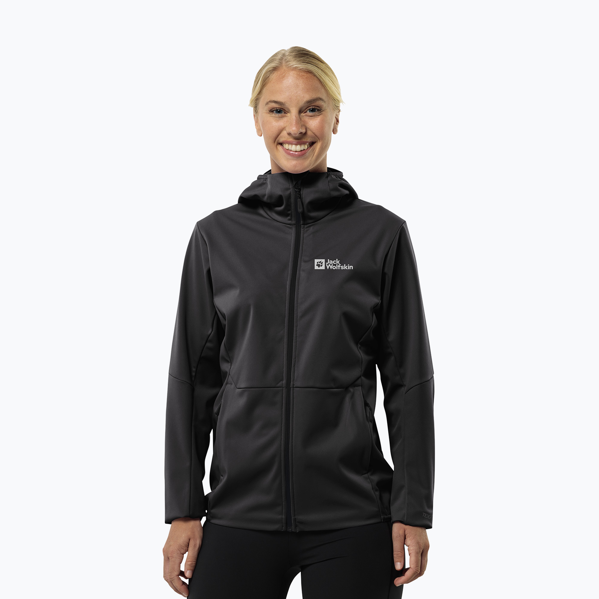 Kurtka softshell damska Jack Wolfskin Feldberg Hoody black 