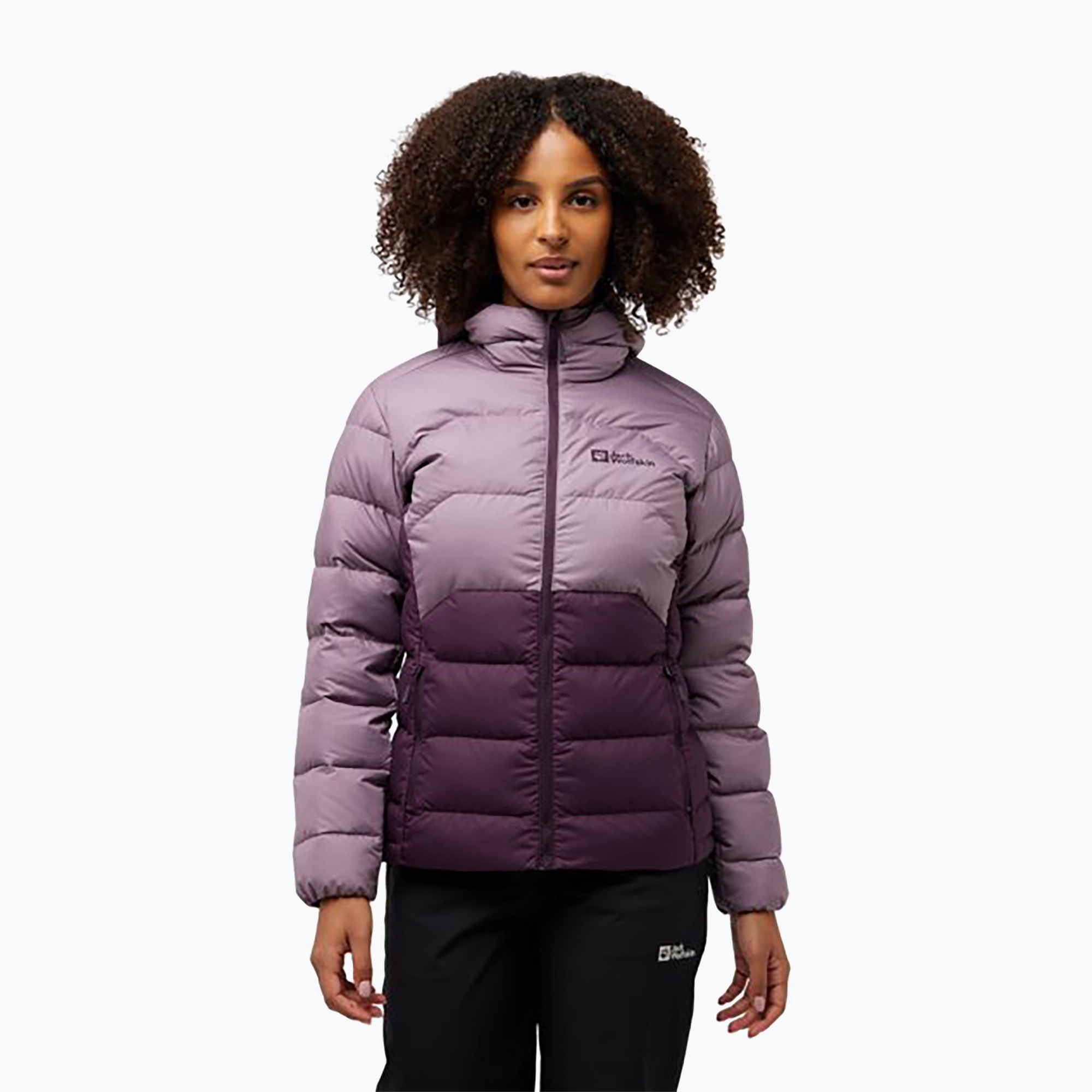 Kurtka puchowa damska Jack Wolfskin Ather Down Hoody midnight plum | WYSYŁKA W 24H | 30 DNI NA ZWROT