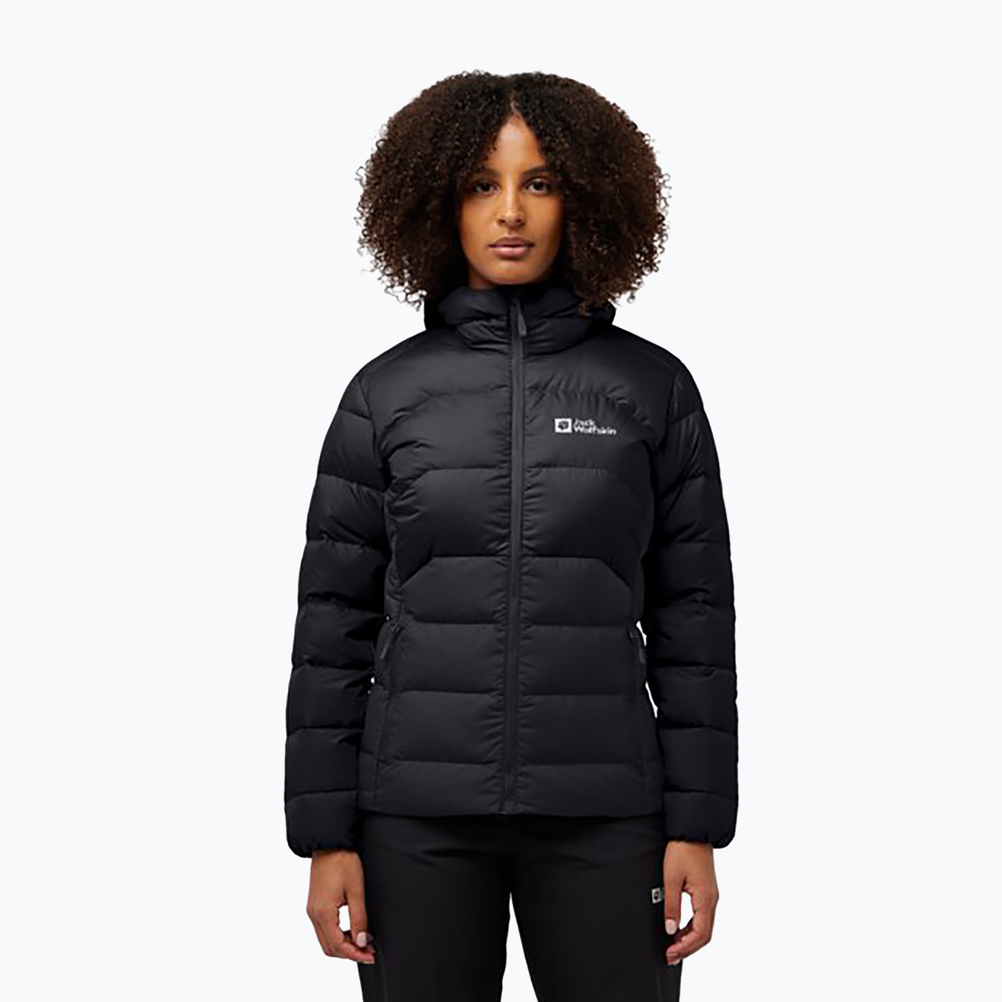 Kurtka puchowa damska Jack Wolfskin Ather Down Hoody black | WYSYŁKA W 24H | 30 DNI NA ZWROT