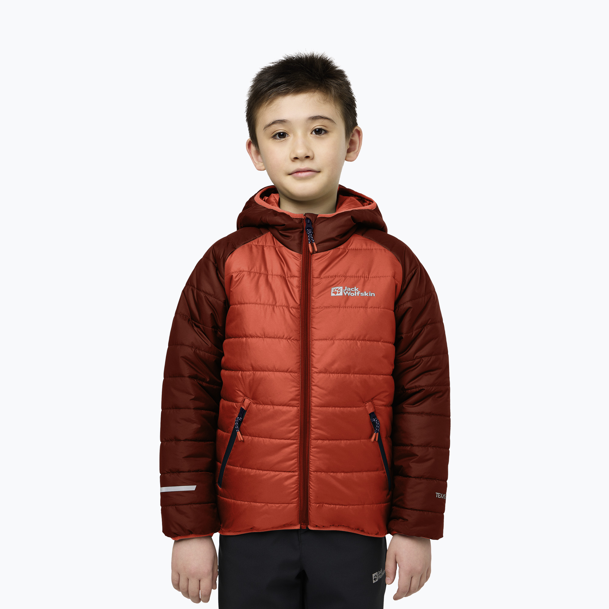 Kurtka dziecięca Jack Wolfskin Zenon coral orange 