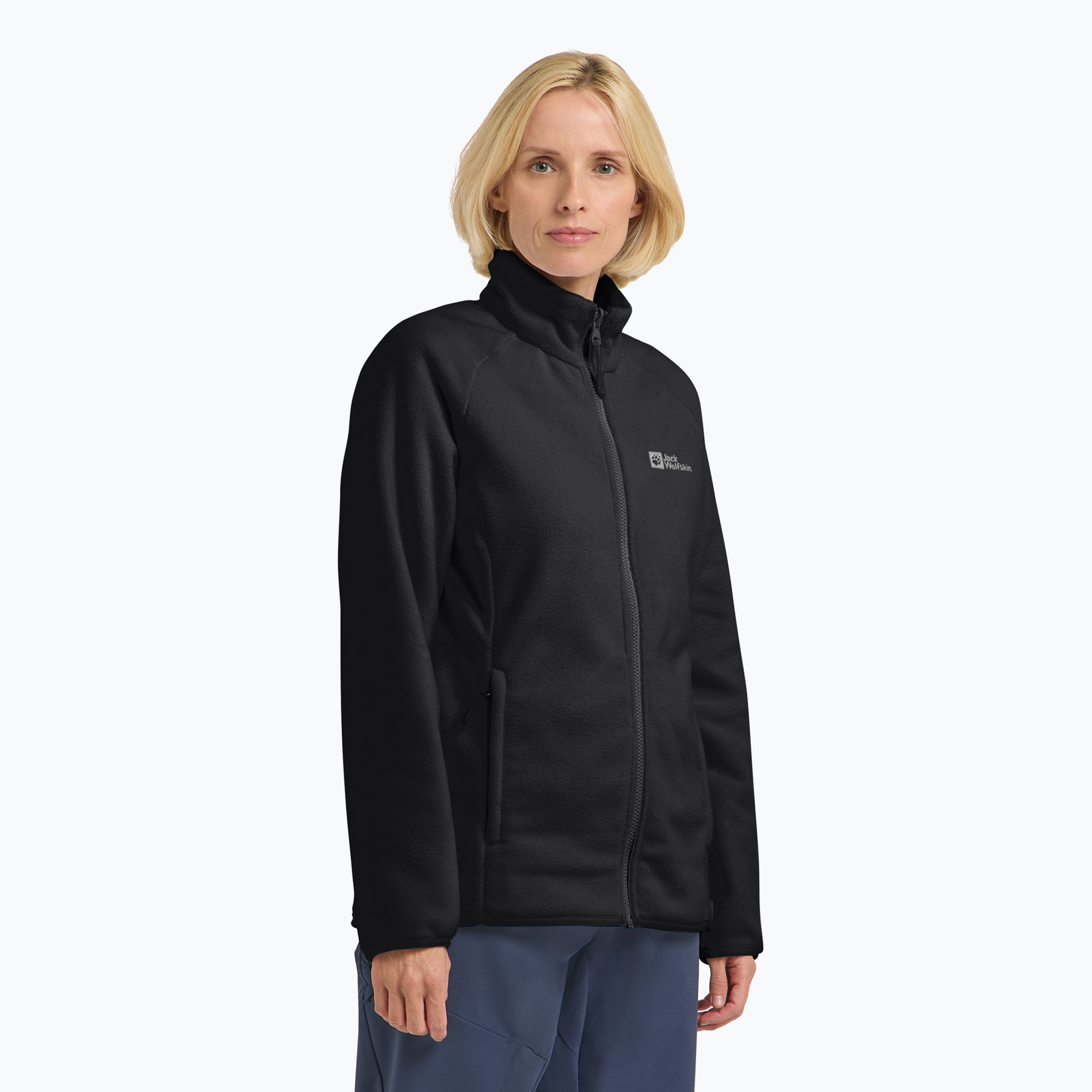 Bluza polarowa damska Jack Wolfskin Moonrise Full Zip black | WYSYŁKA W 24H | 30 DNI NA ZWROT