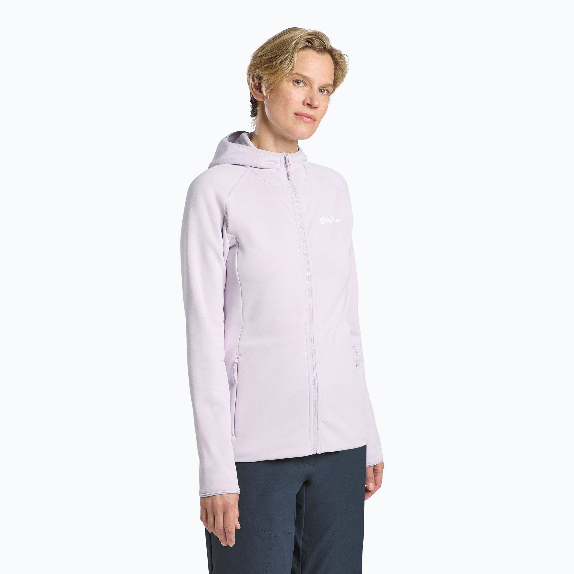 Bluza damska Jack Wolfskin Baiselberg Hooded FZ pale lavendar | WYSYŁKA W 24H | 30 DNI NA ZWROT