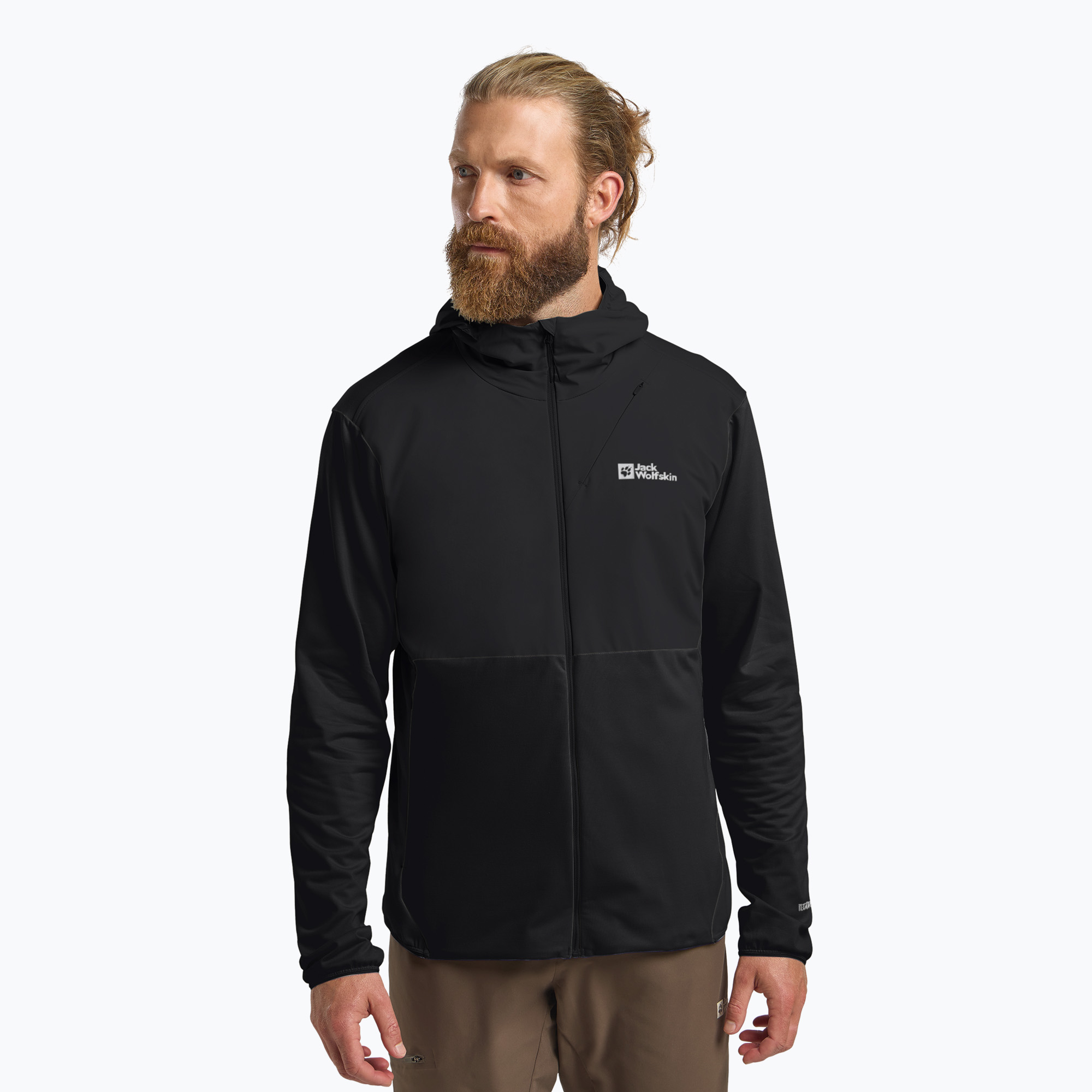 Bluza trekkingowa męska Jack Wolfskin Prelight Trail Hoody black | WYSYŁKA W 24H | 30 DNI NA ZWROT