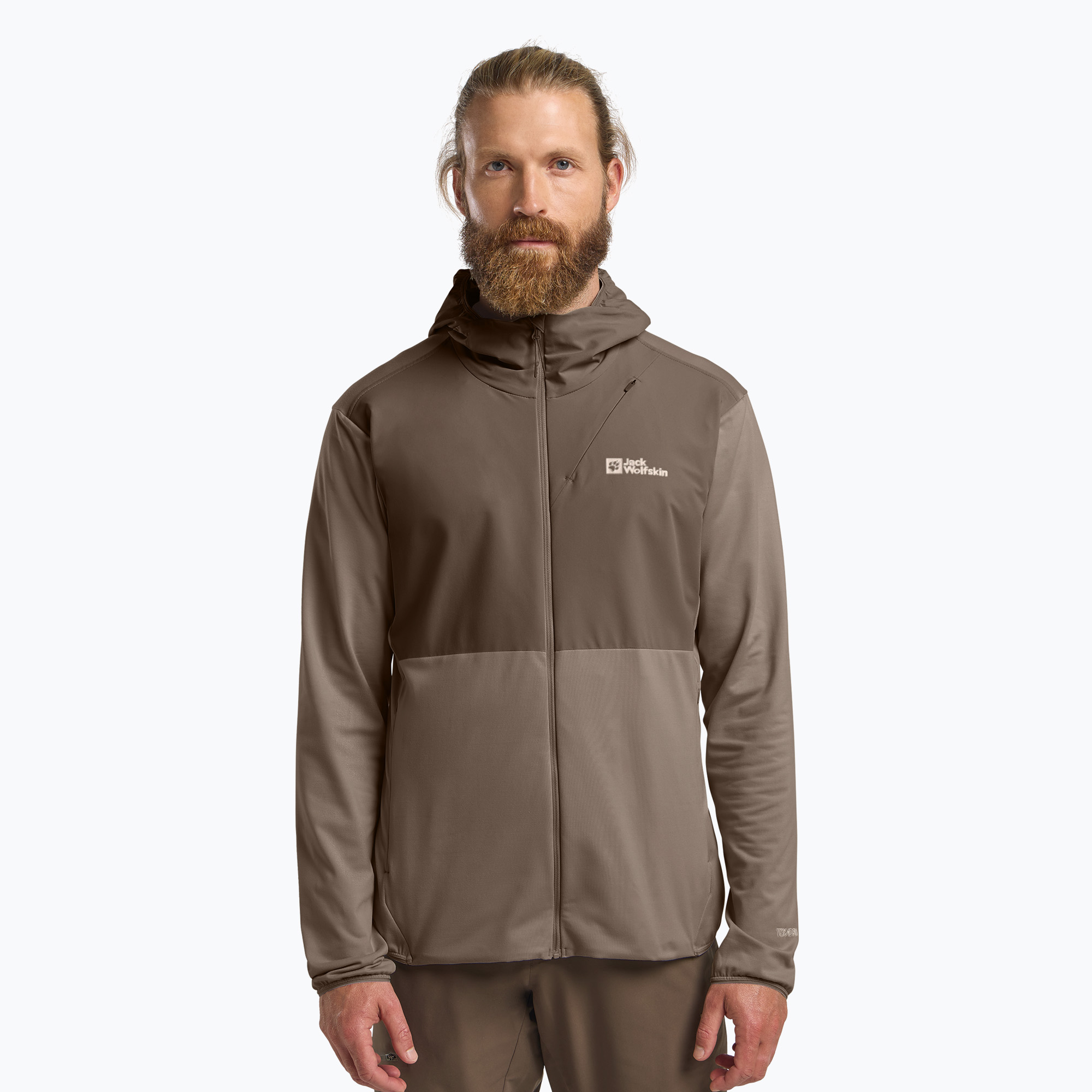 Bluza trekkingowa męska Jack Wolfskin Prelight Trail Hoody cold coffee | WYSYŁKA W 24H | 30 DNI NA ZWROT