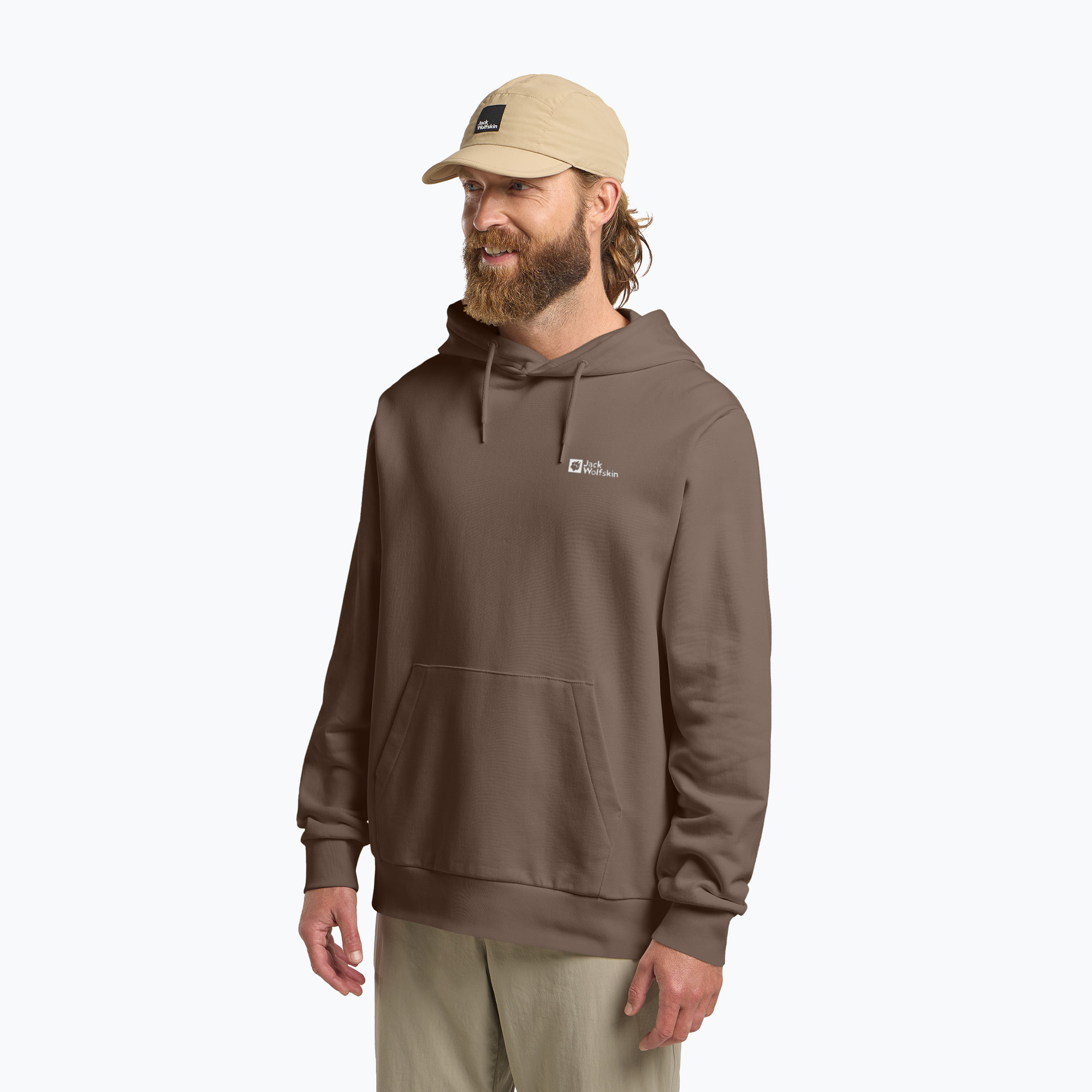 Bluza męska Jack Wolfskin Essential Hoodie cold coffee | WYSYŁKA W 24H | 30 DNI NA ZWROT